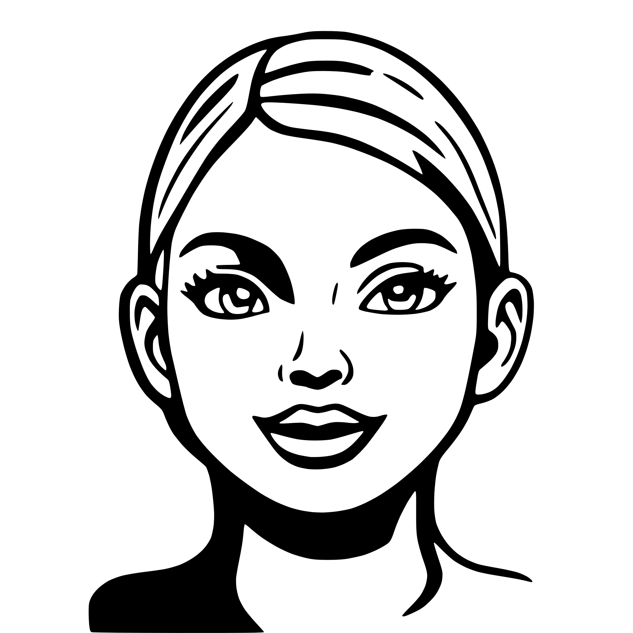 AI-generated SVG of 'bullterier face outline'