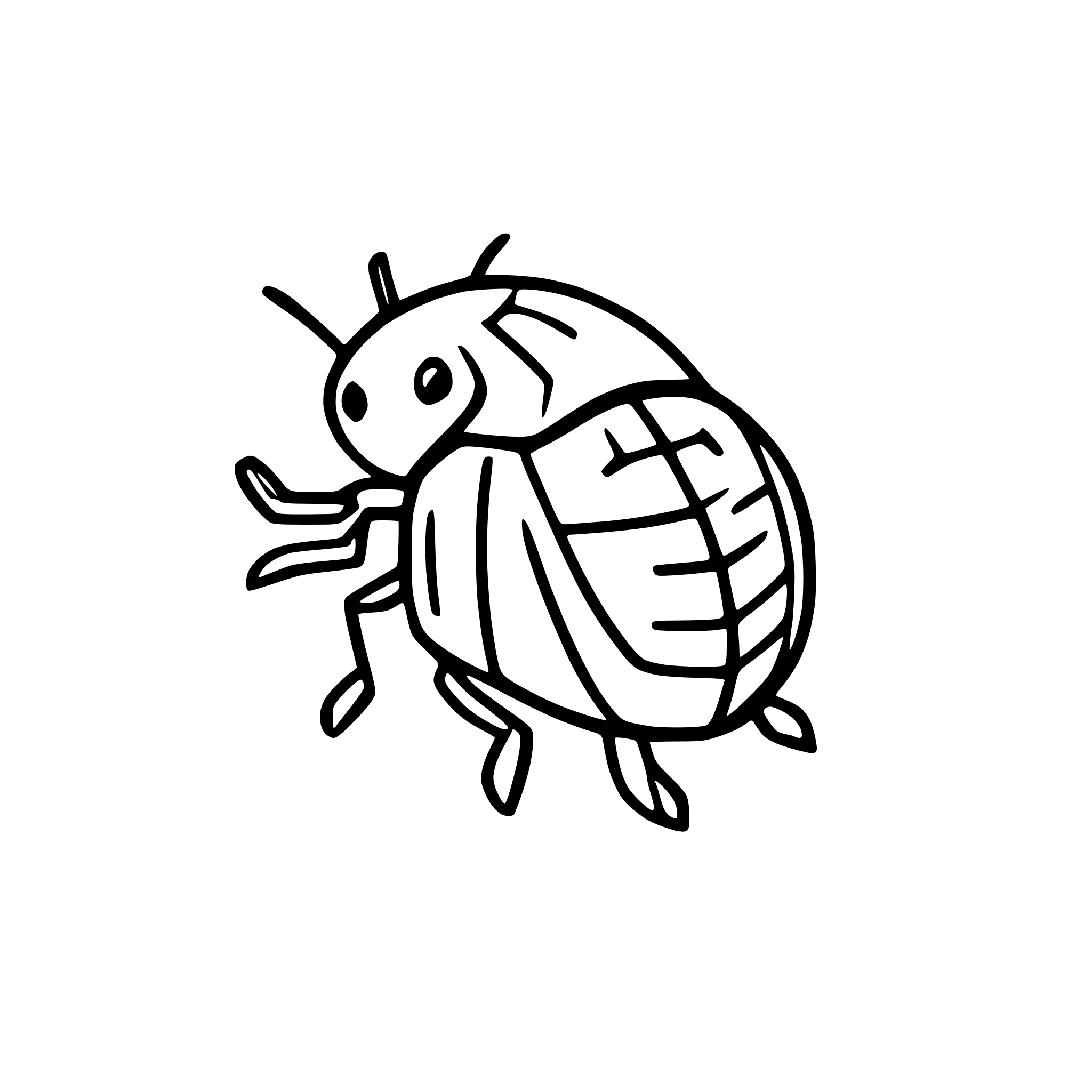 AI-generated SVG of 'running beetle'