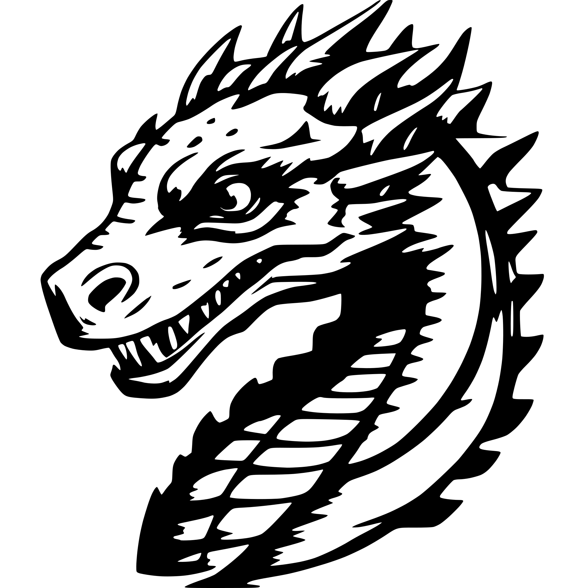 AI-generated SVG of 'tête de Dragon'