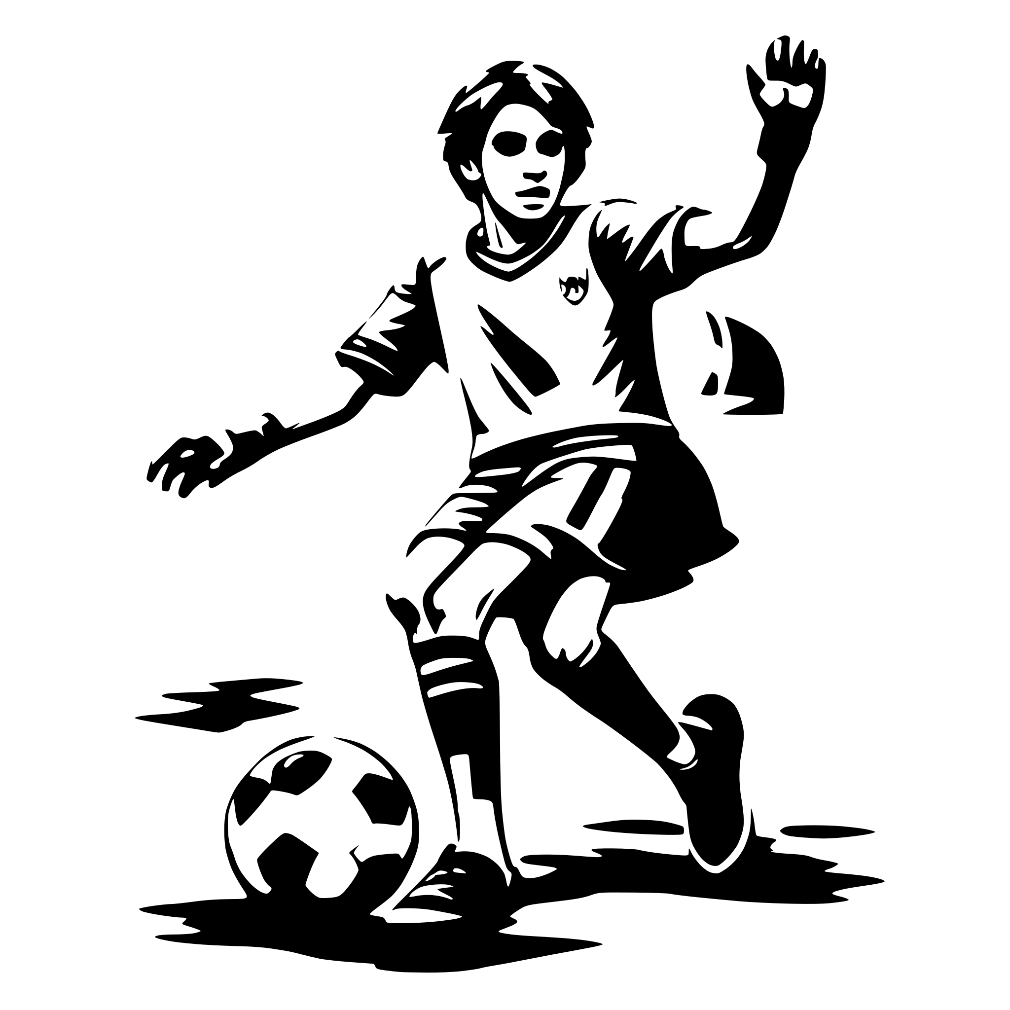 AI-generated SVG of 'soccer player'