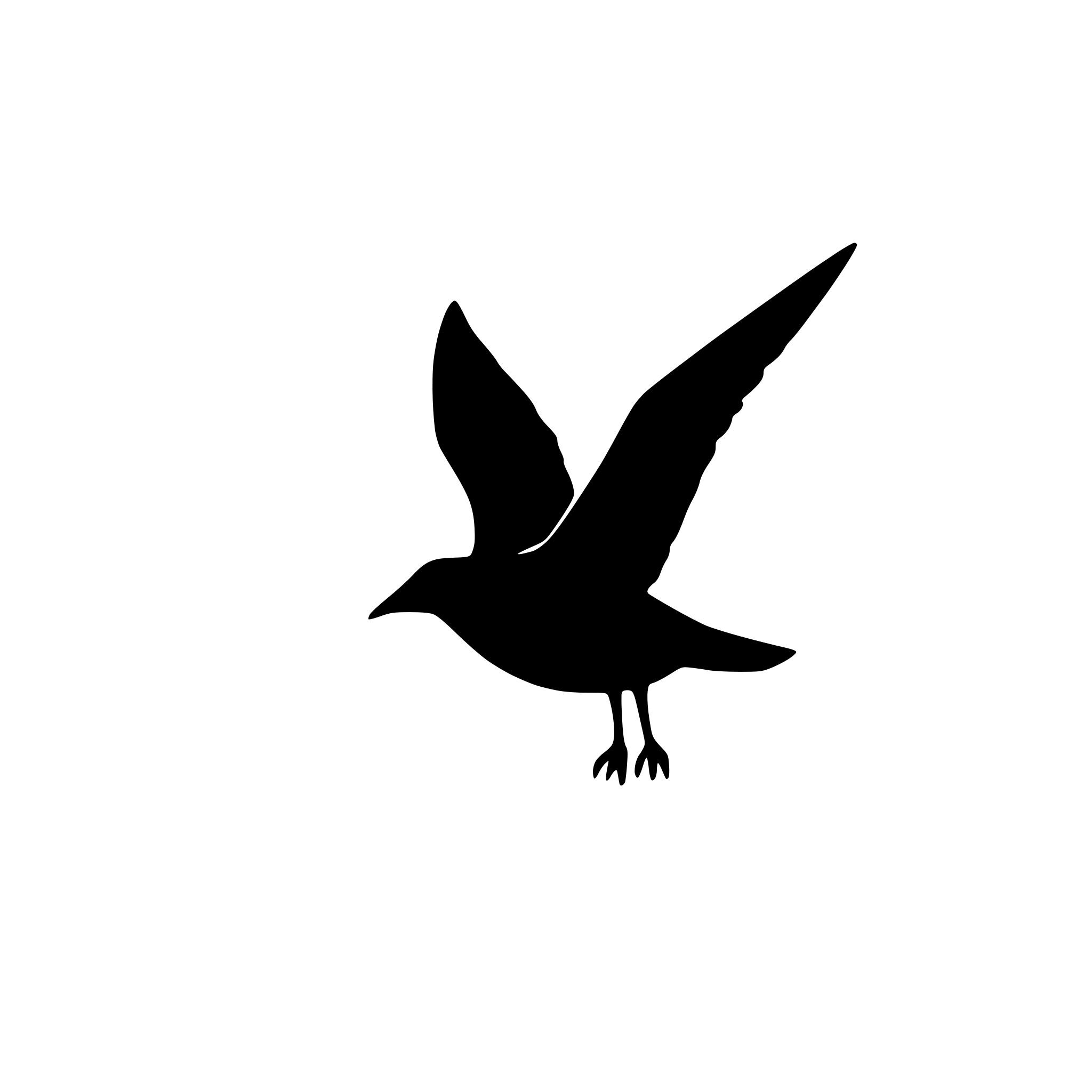 AI-generated SVG of 'A flying seagull'