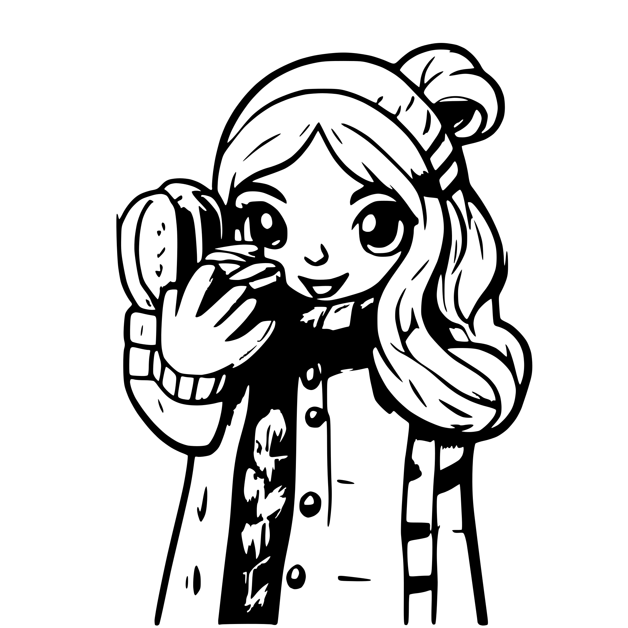 AI-generated SVG of a hands knitting wool
