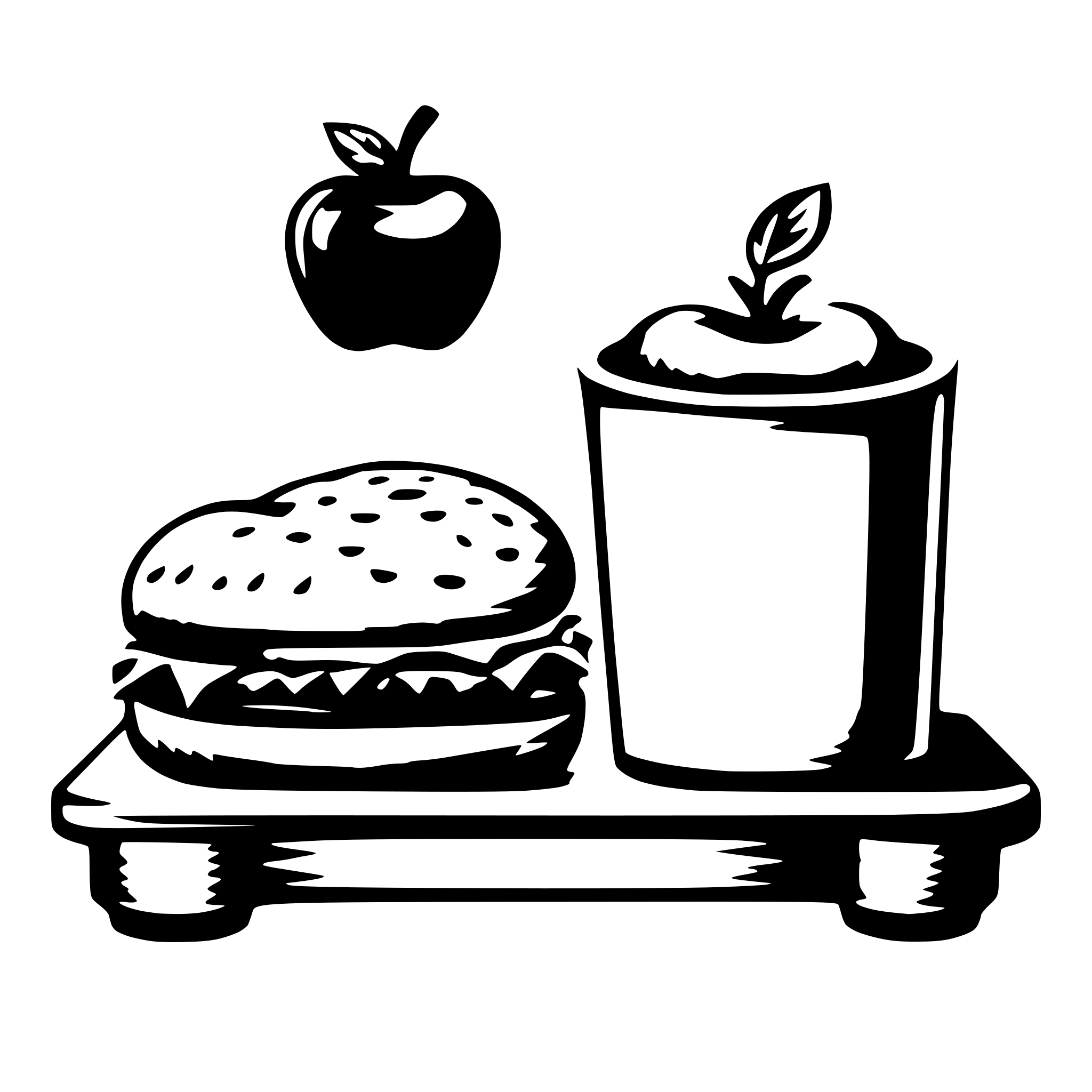 AI-generated SVG of a A scale with a  hamburguer on left side and a apple on right side