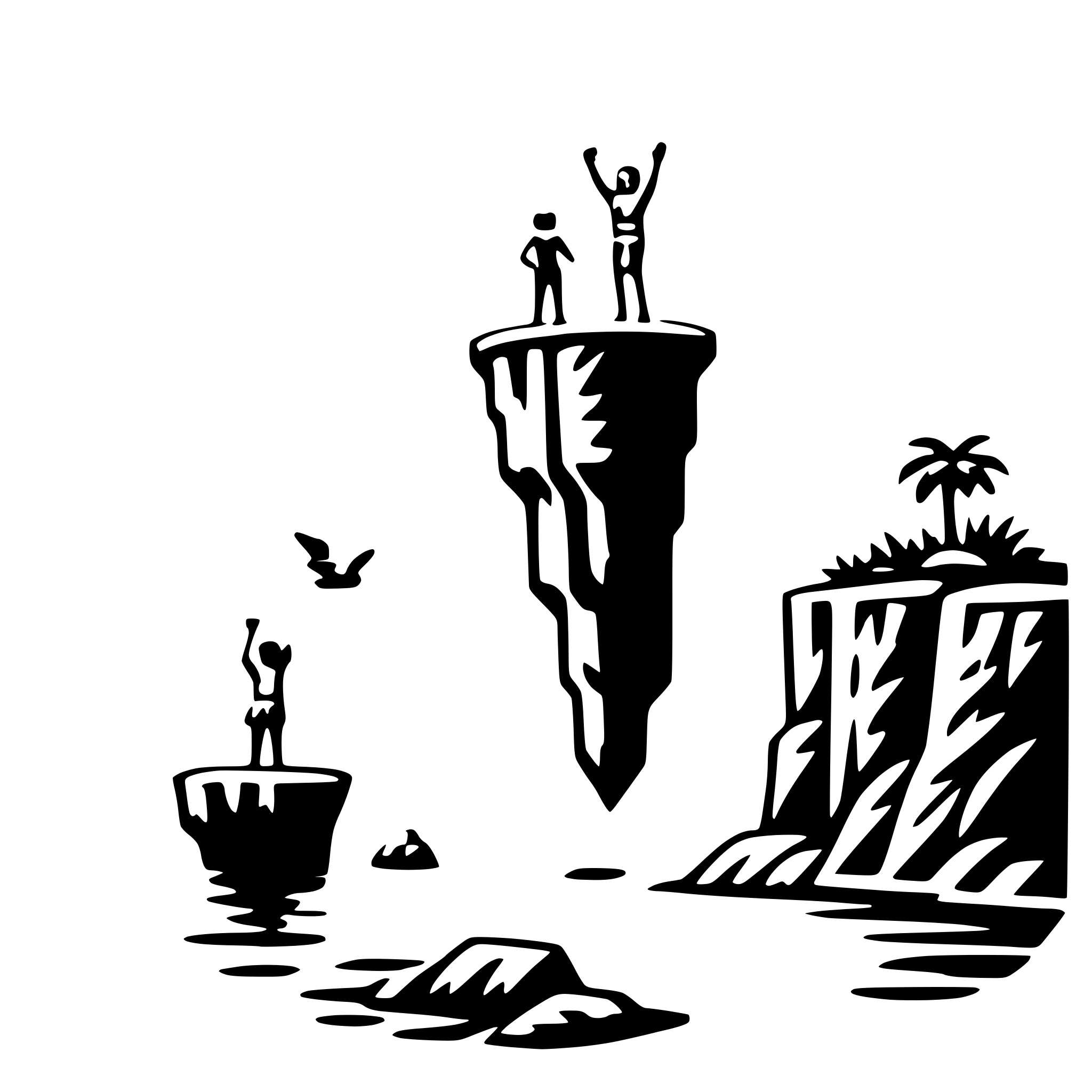 AI-generated SVG of a cliff diving into sea