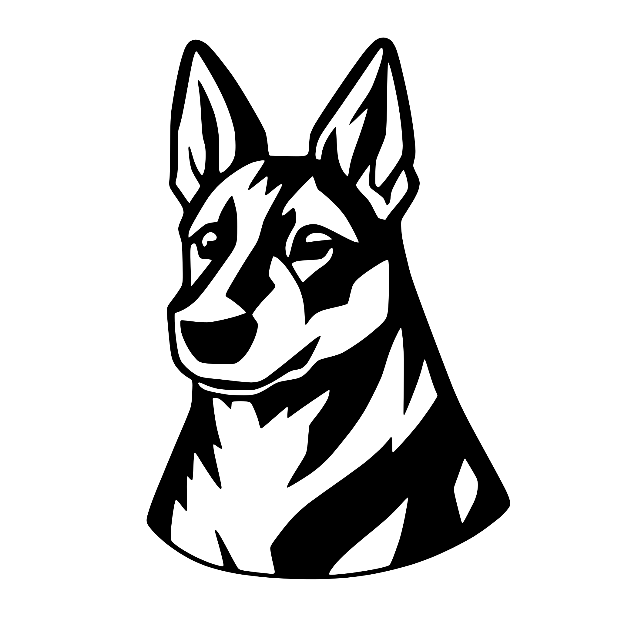 AI-generated SVG of 'german shepherd siluette'