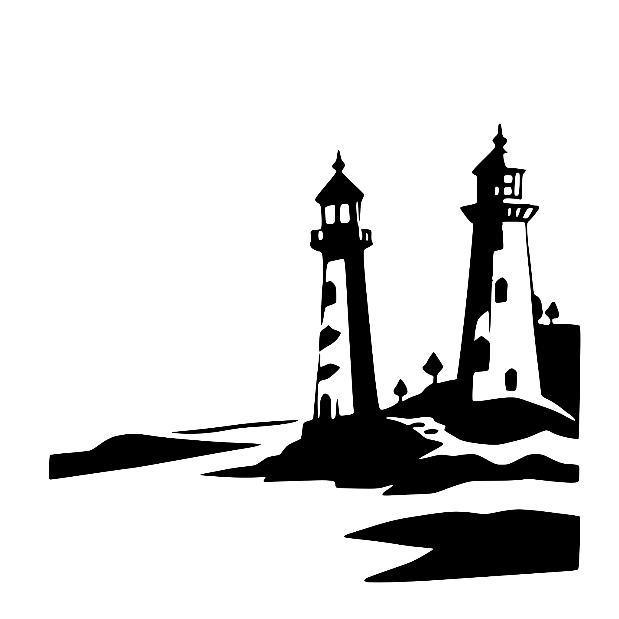 AI-generated SVG of a a lighthouse overlooking the ocean