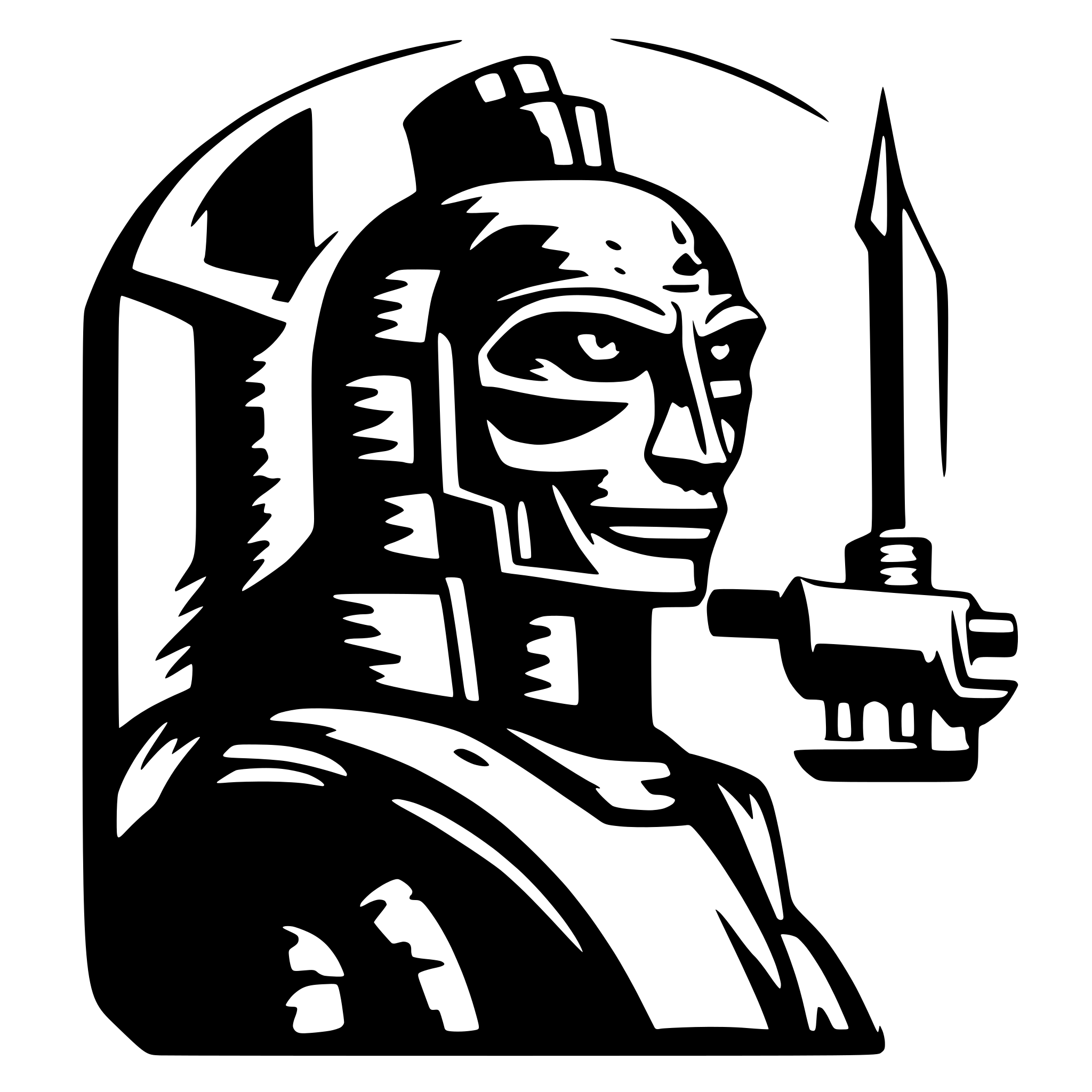 AI-generated SVG of a cnc samaurai