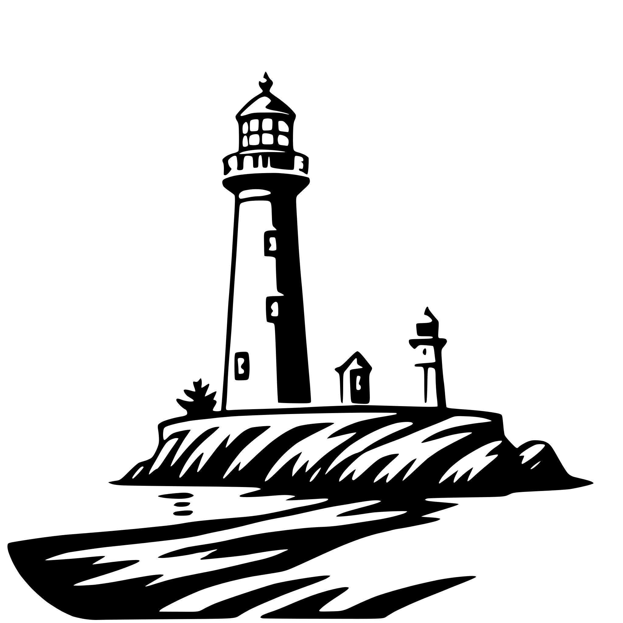 AI-generated SVG of 'sailing past lighthouse'