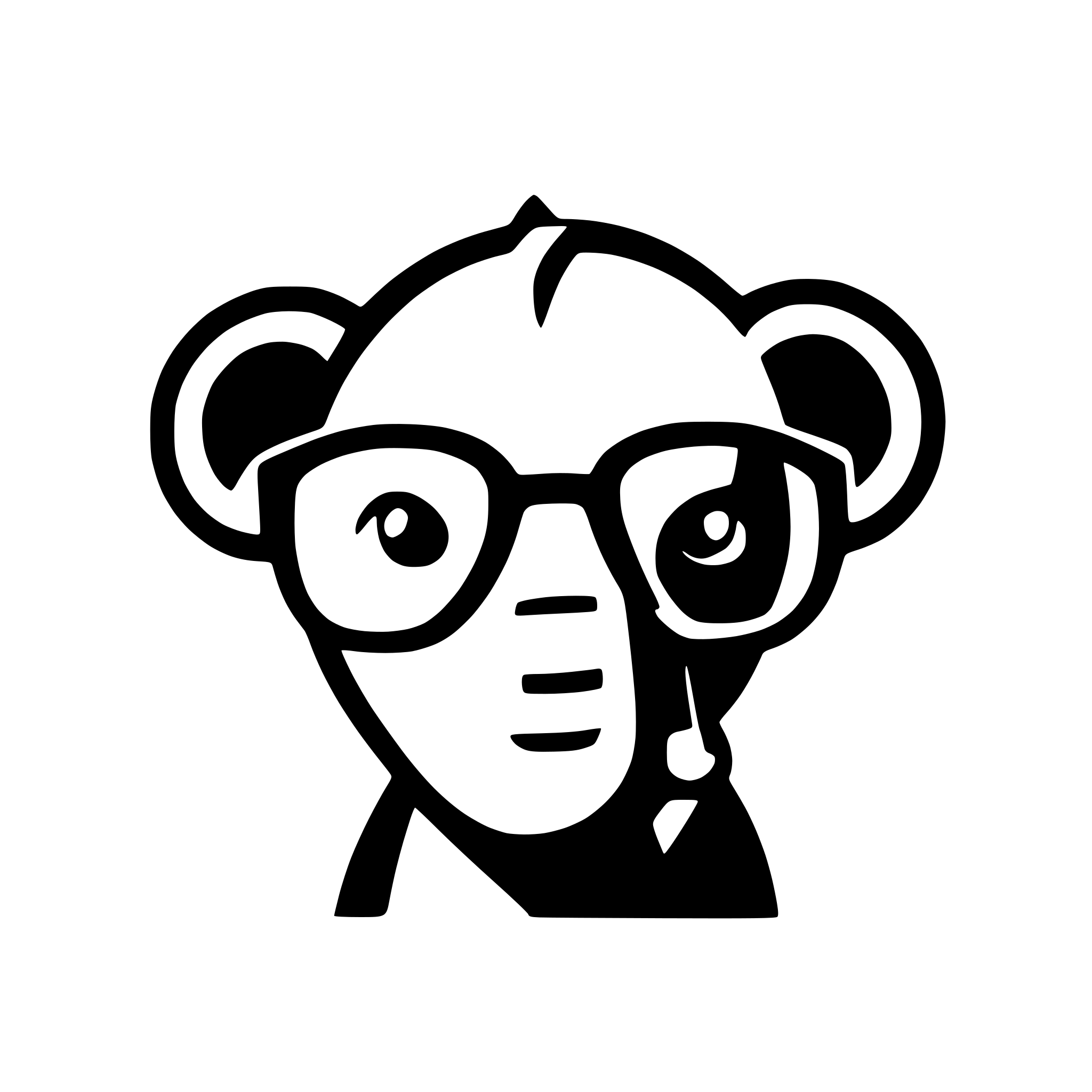 AI-generated SVG of a Fontawersome icon of an elephant with glasses