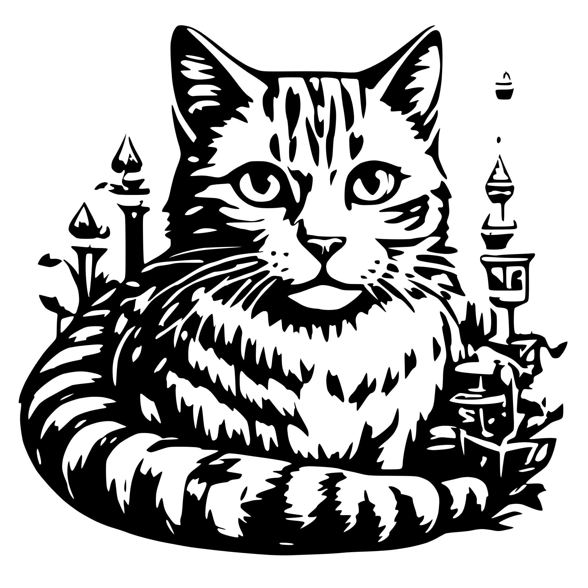 AI-generated SVG of a cat
