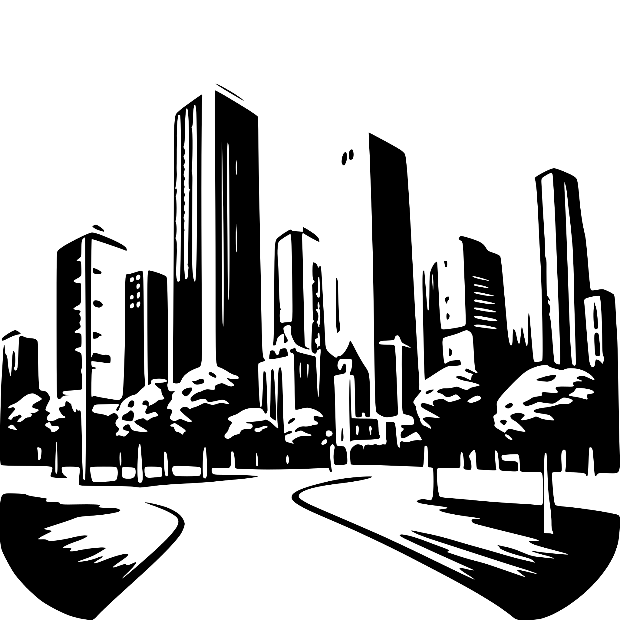 AI-generated SVG of 'city with high buildings'