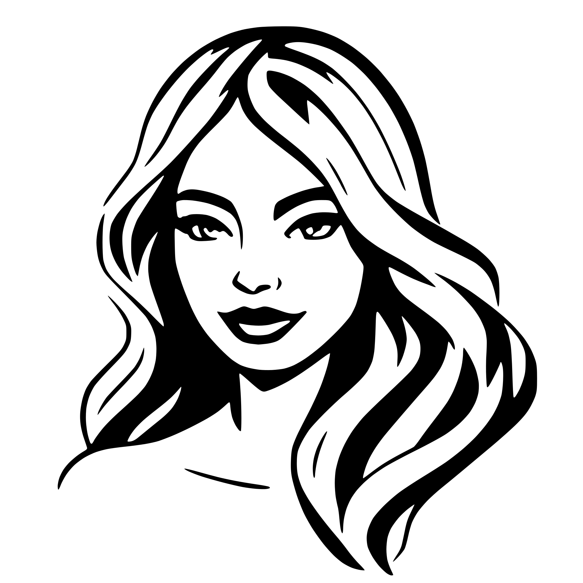 AI-generated SVG of a A minimalist line art of a woman with flowing, beautiful hair, exuding confidence and elegance. The design should be sleek, modern, and empowering AI-generated SVG of a A minimalist line art of a woman with flowing, beautiful hair, exuding confidence and elegance. The design should be sleek, modern, and empowering