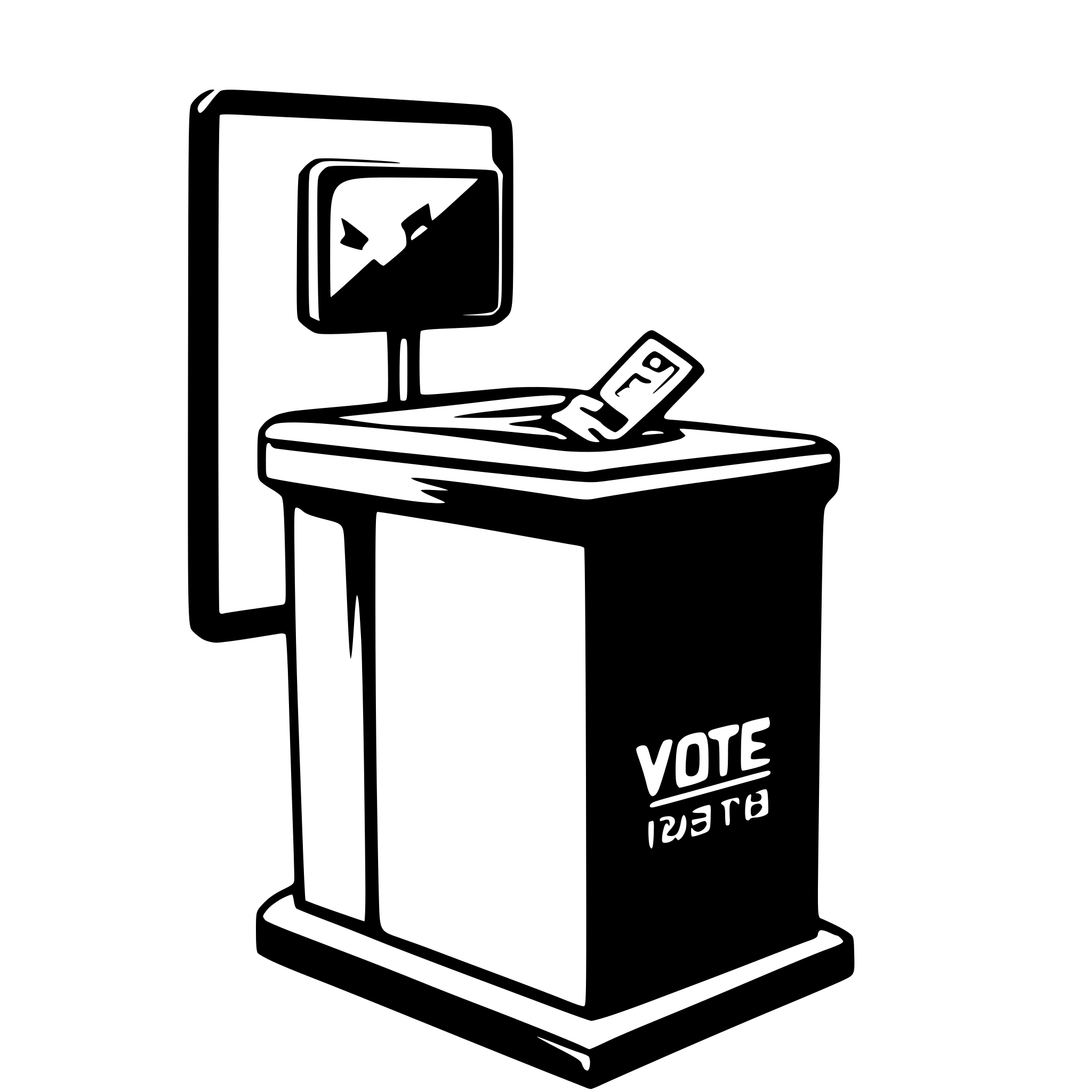 AI-generated SVG of a blockchain based voting system