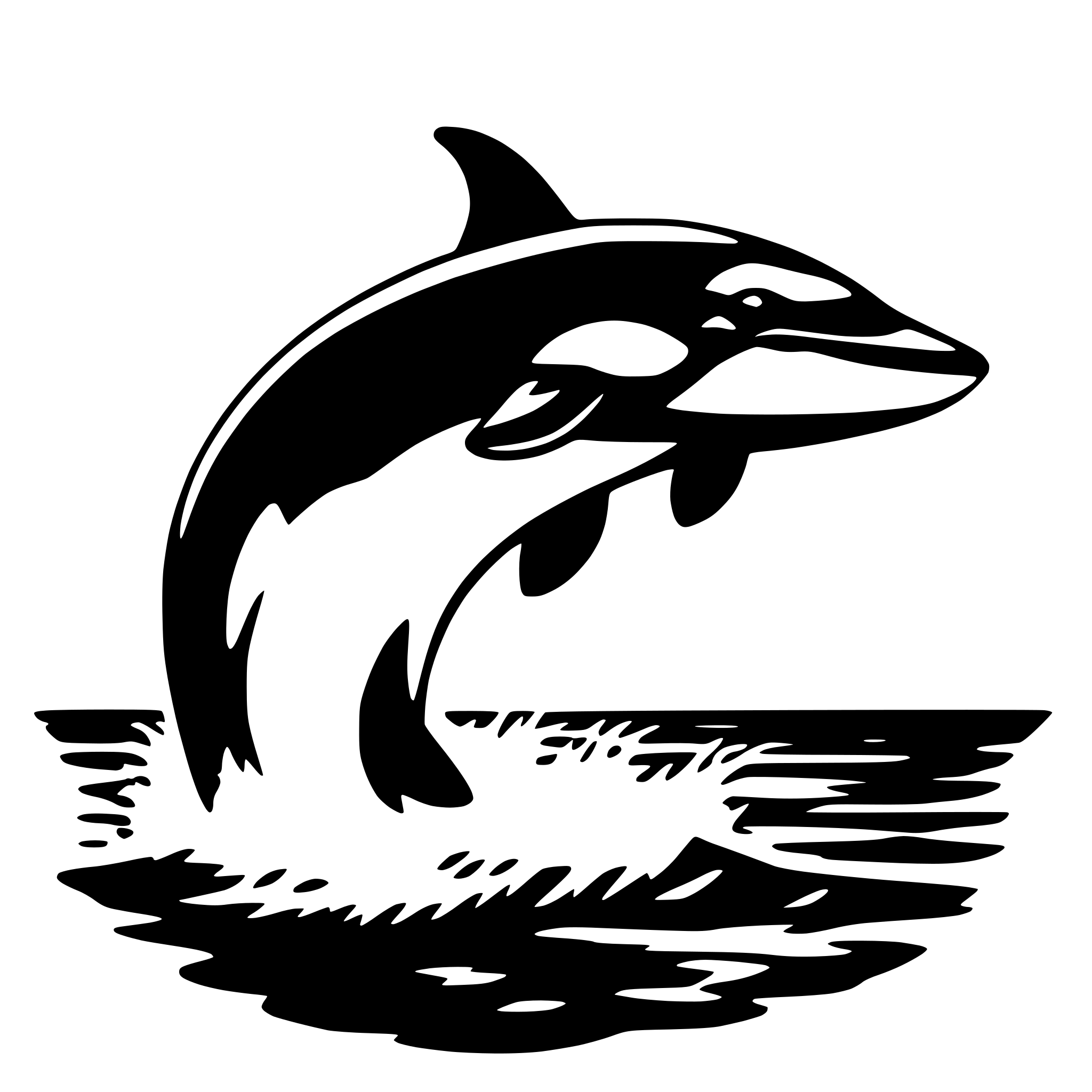 AI-generated SVG of 'orca jumping'