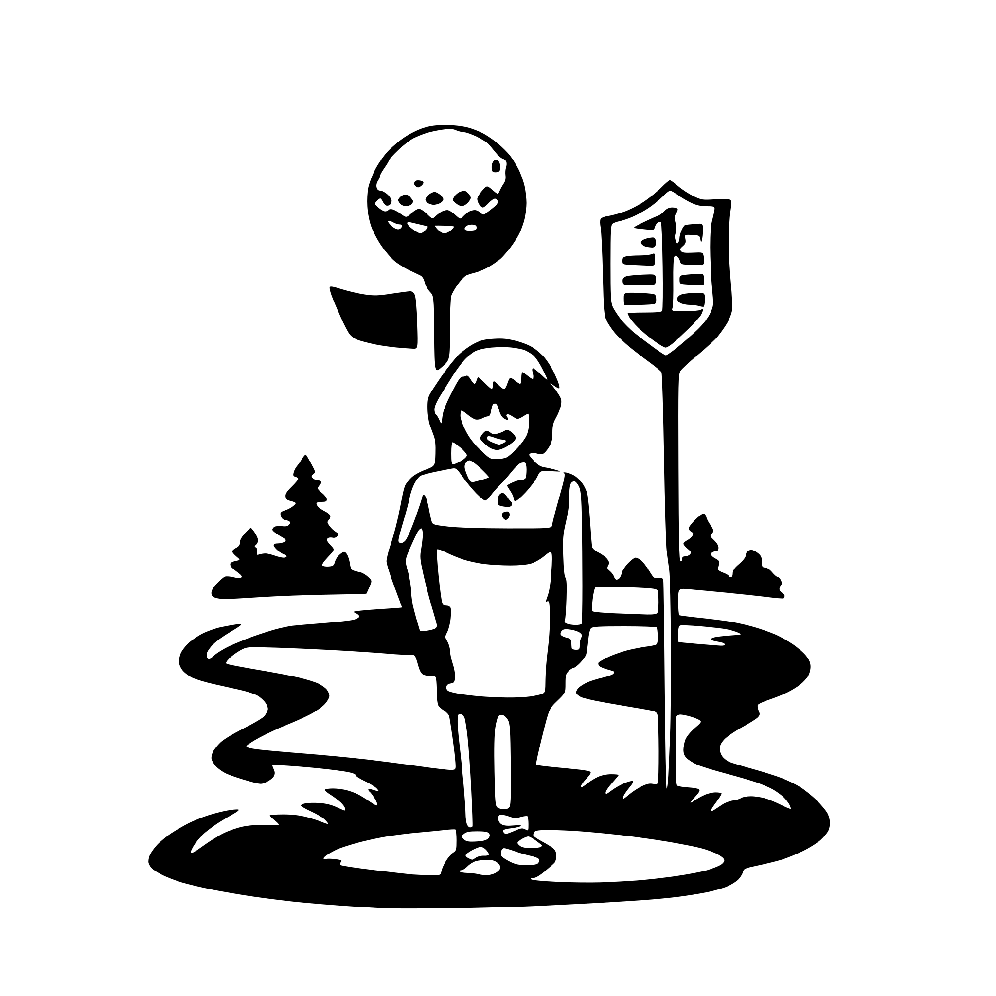 AI-generated SVG of 'funny golf shirt design'