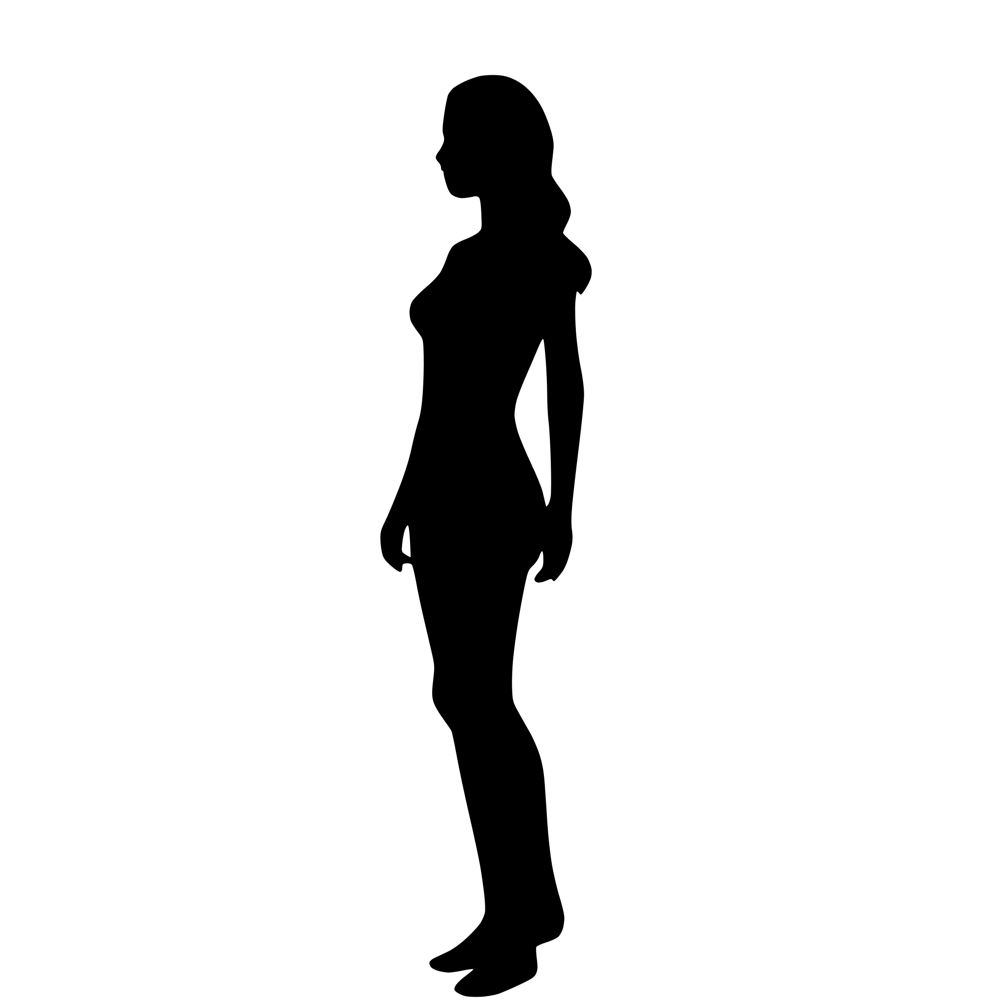 AI-generated SVG of a black and white female nude body