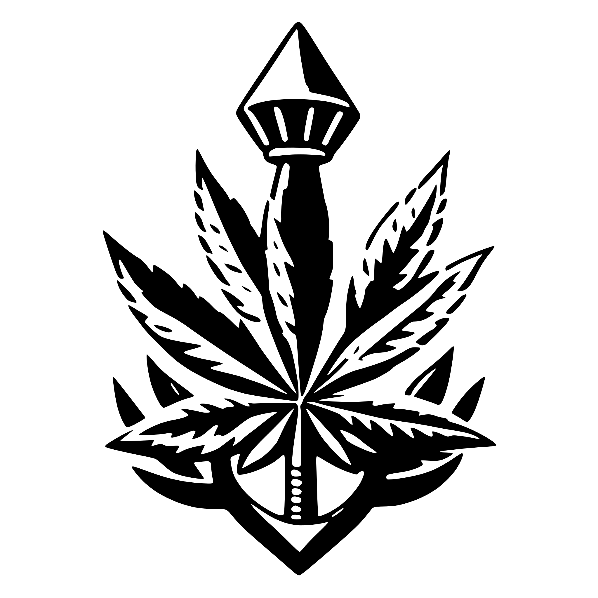 AI-generated SVG of a Cannabis Anchor