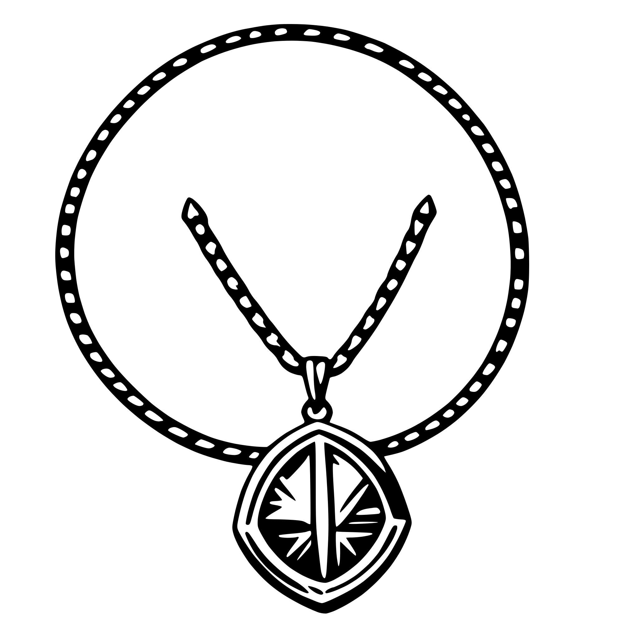 AI-generated SVG of 'necklace'