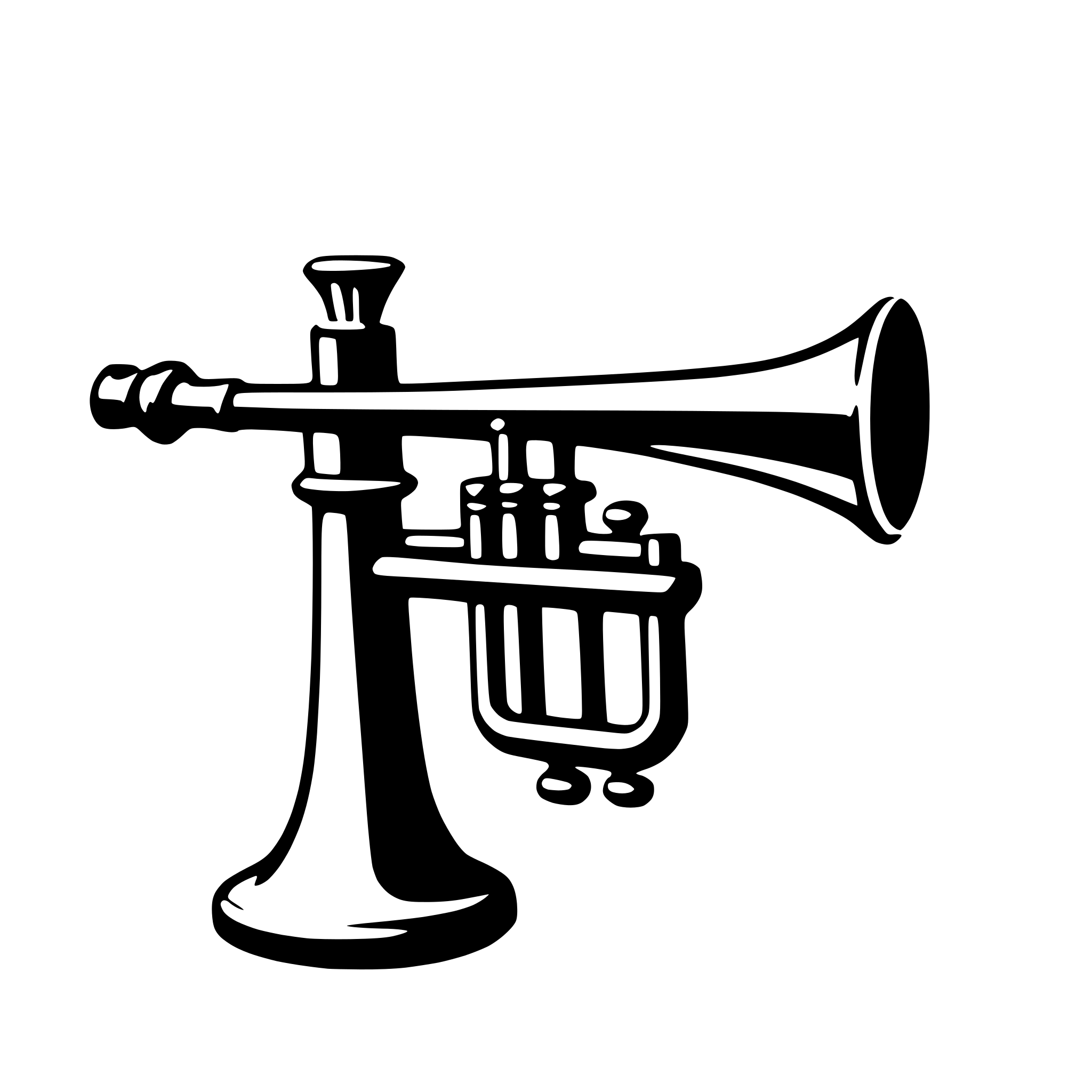 AI-generated SVG of a trumpet