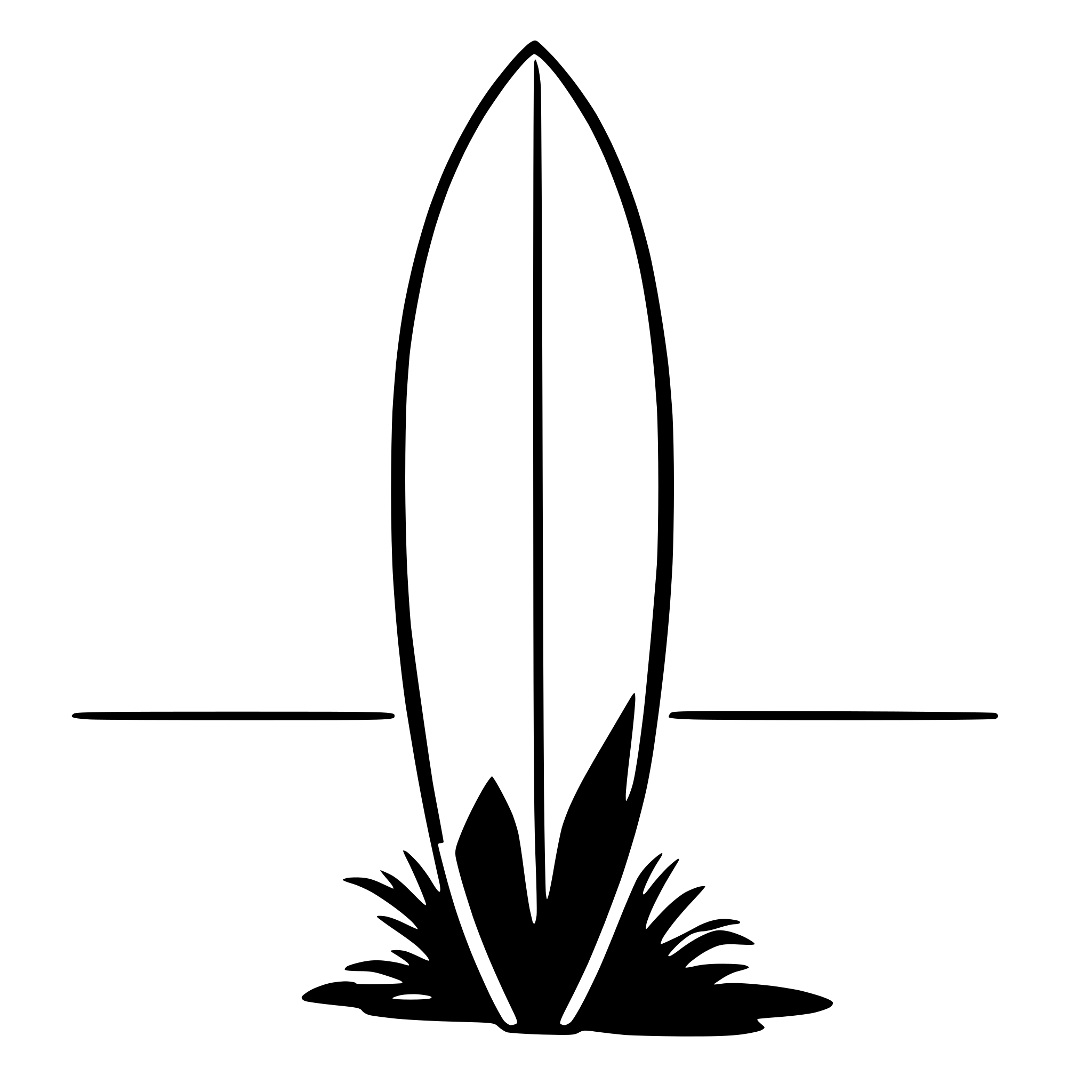 AI-generated SVG of 'surfboard'