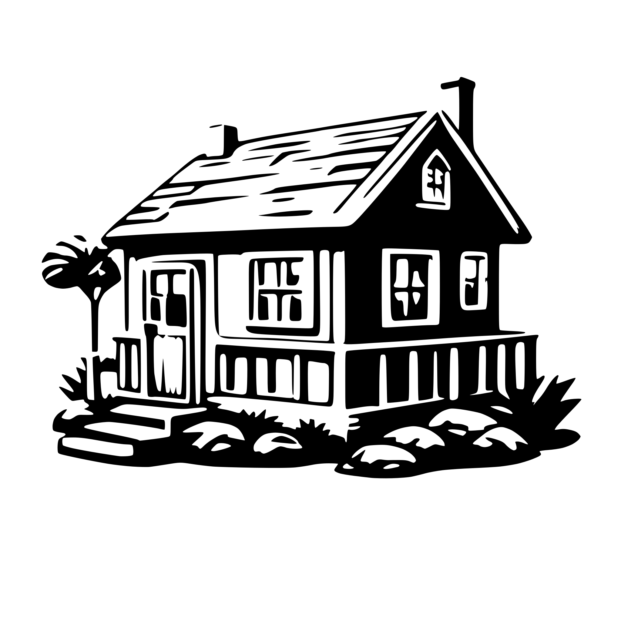 AI-generated SVG of 'a small wooden house'