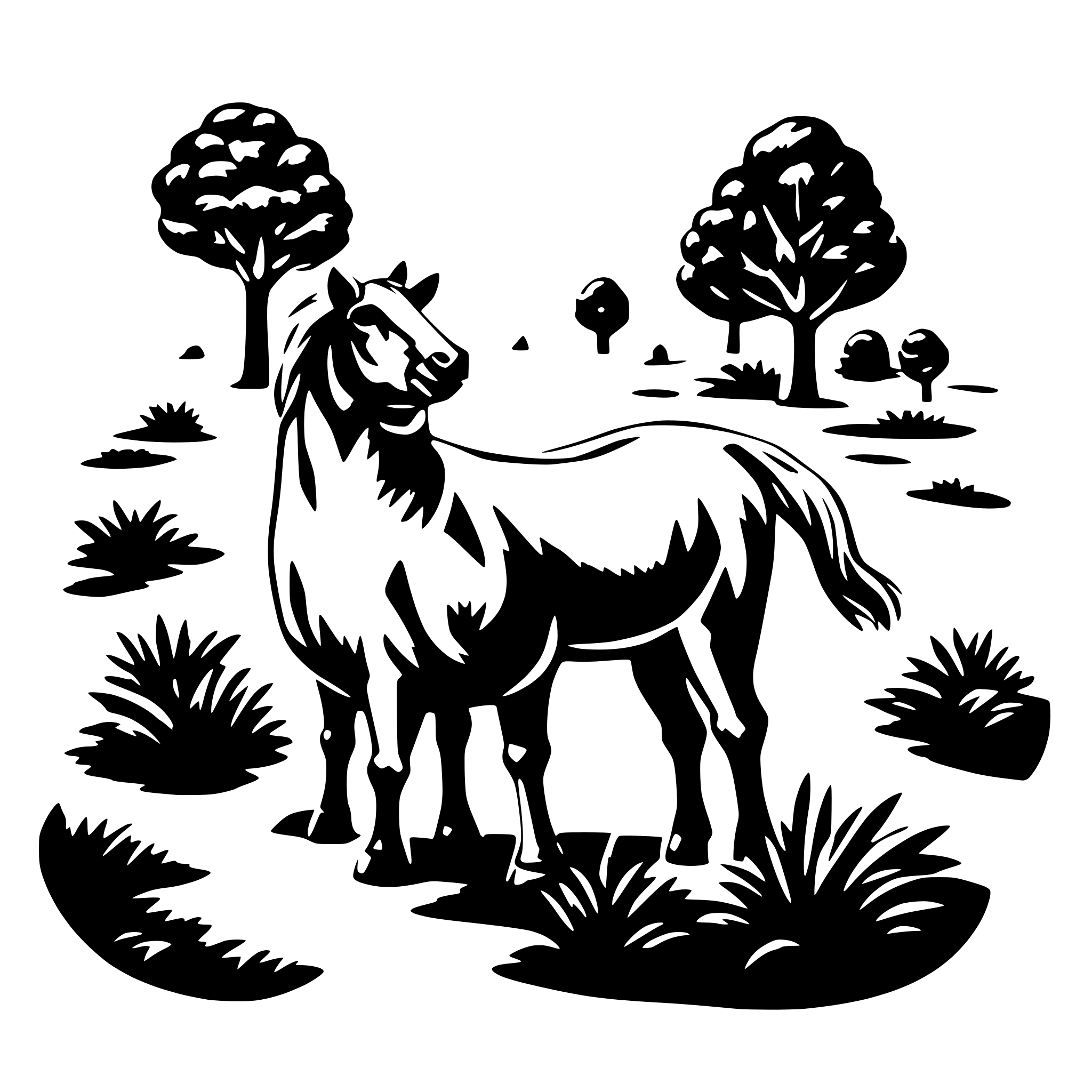 AI-generated SVG of a Ziege