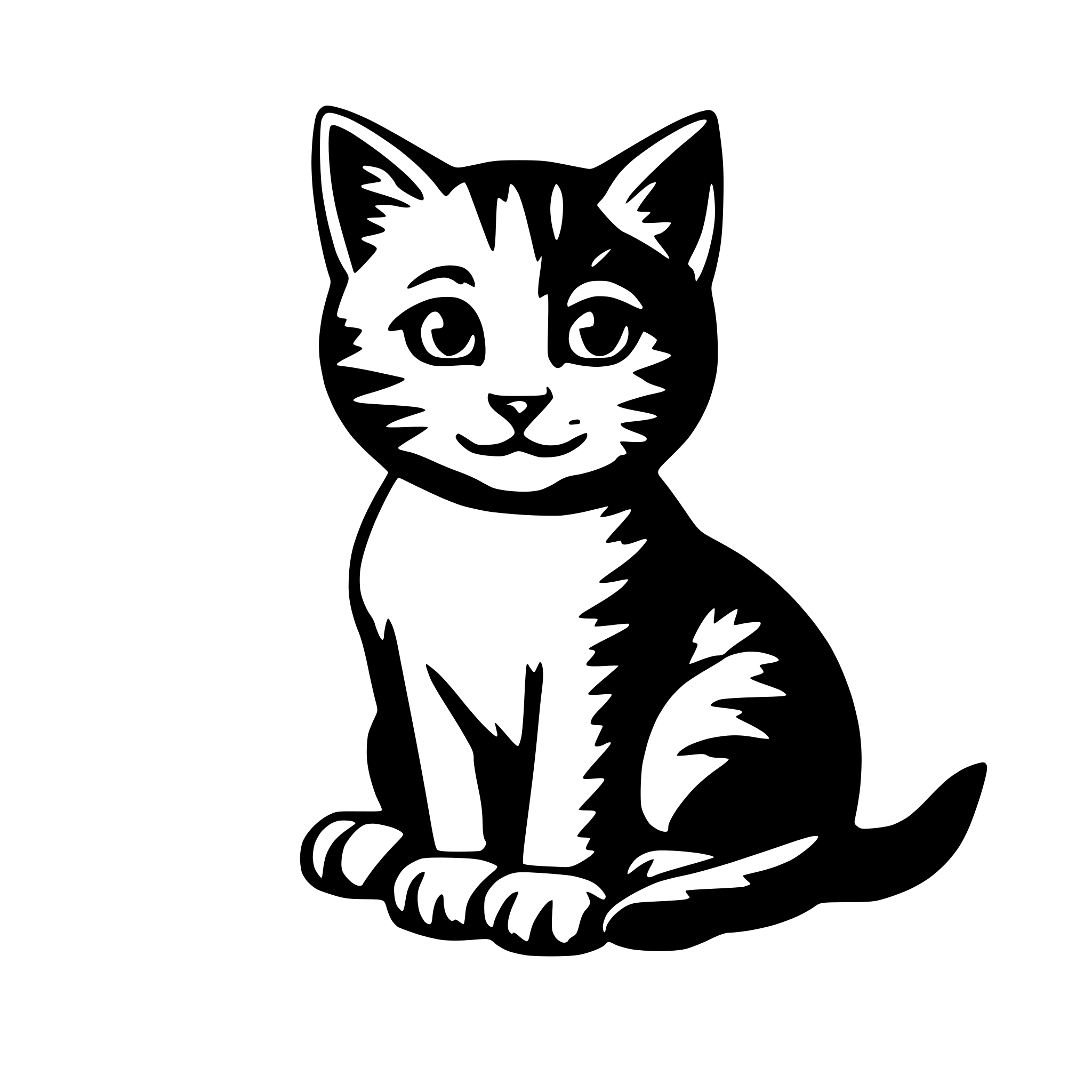 AI-generated SVG of a cute kitten