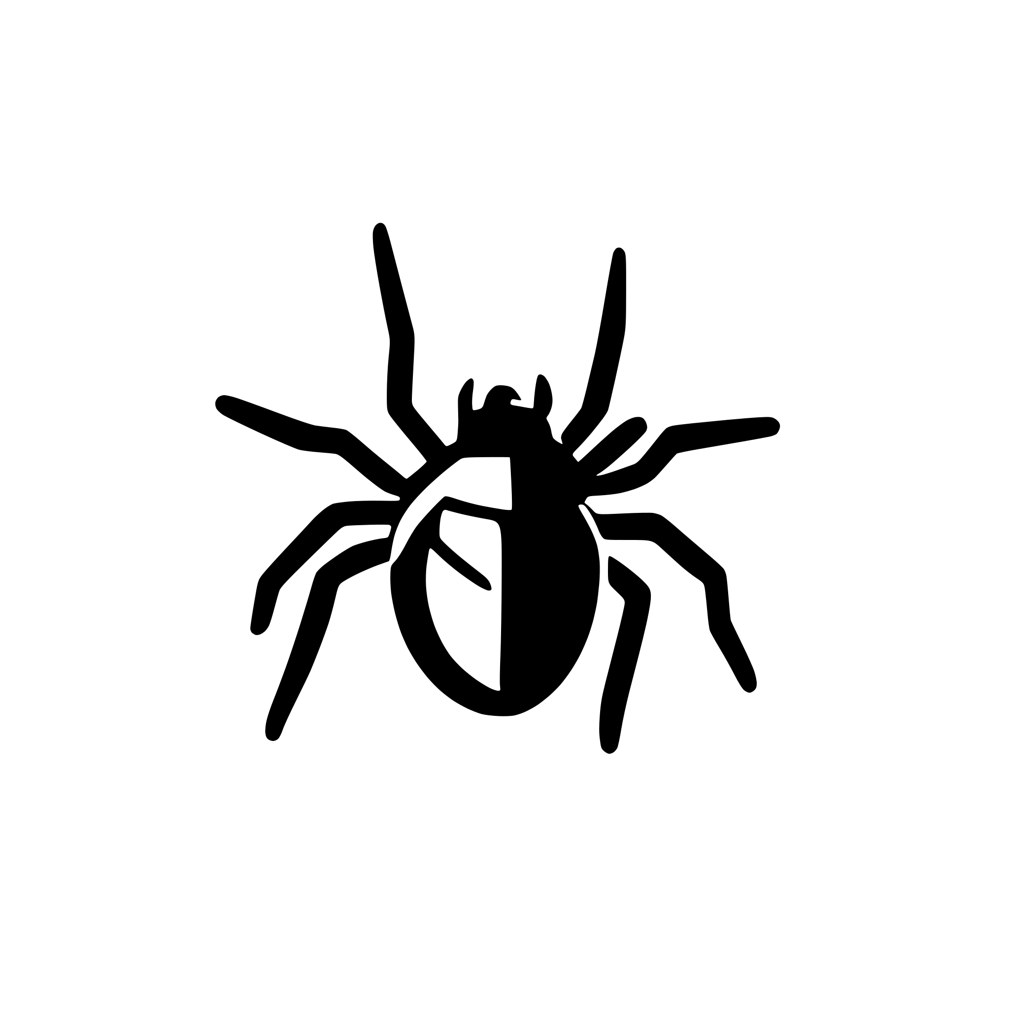 AI-generated SVG of a spider, anatomicly right, webnet