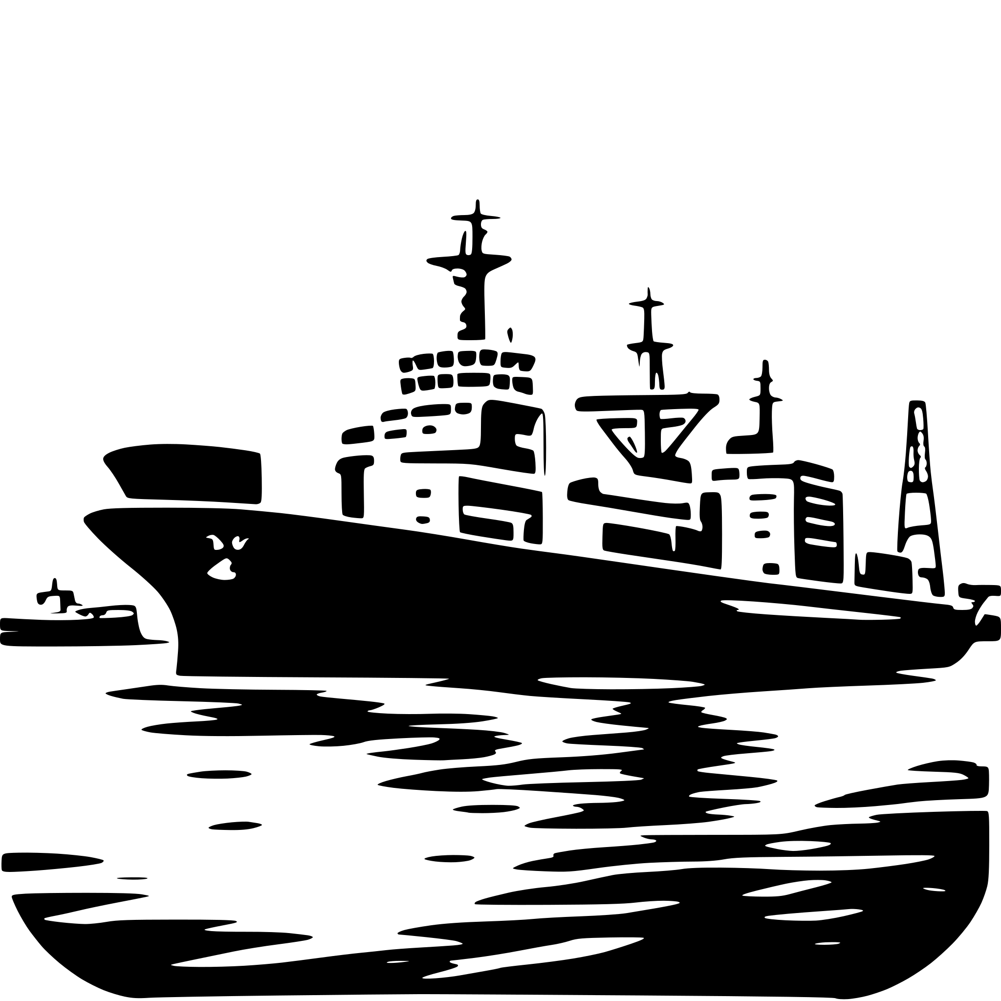 AI-generated SVG of a containership in harbor