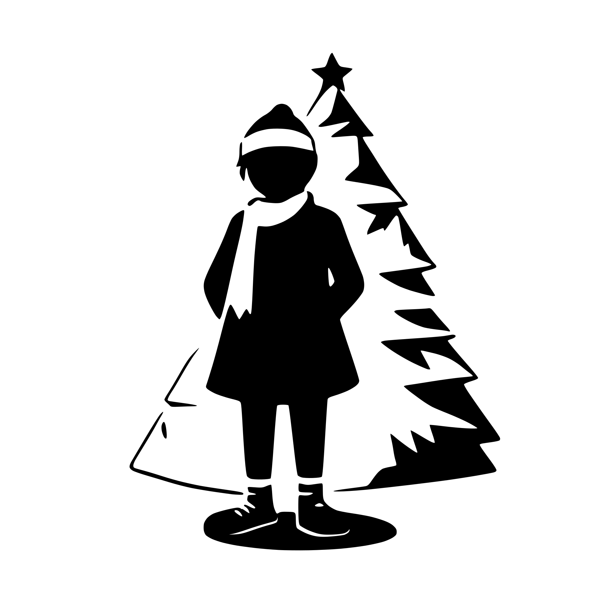 AI-generated SVG of 'christmas tree with santa'