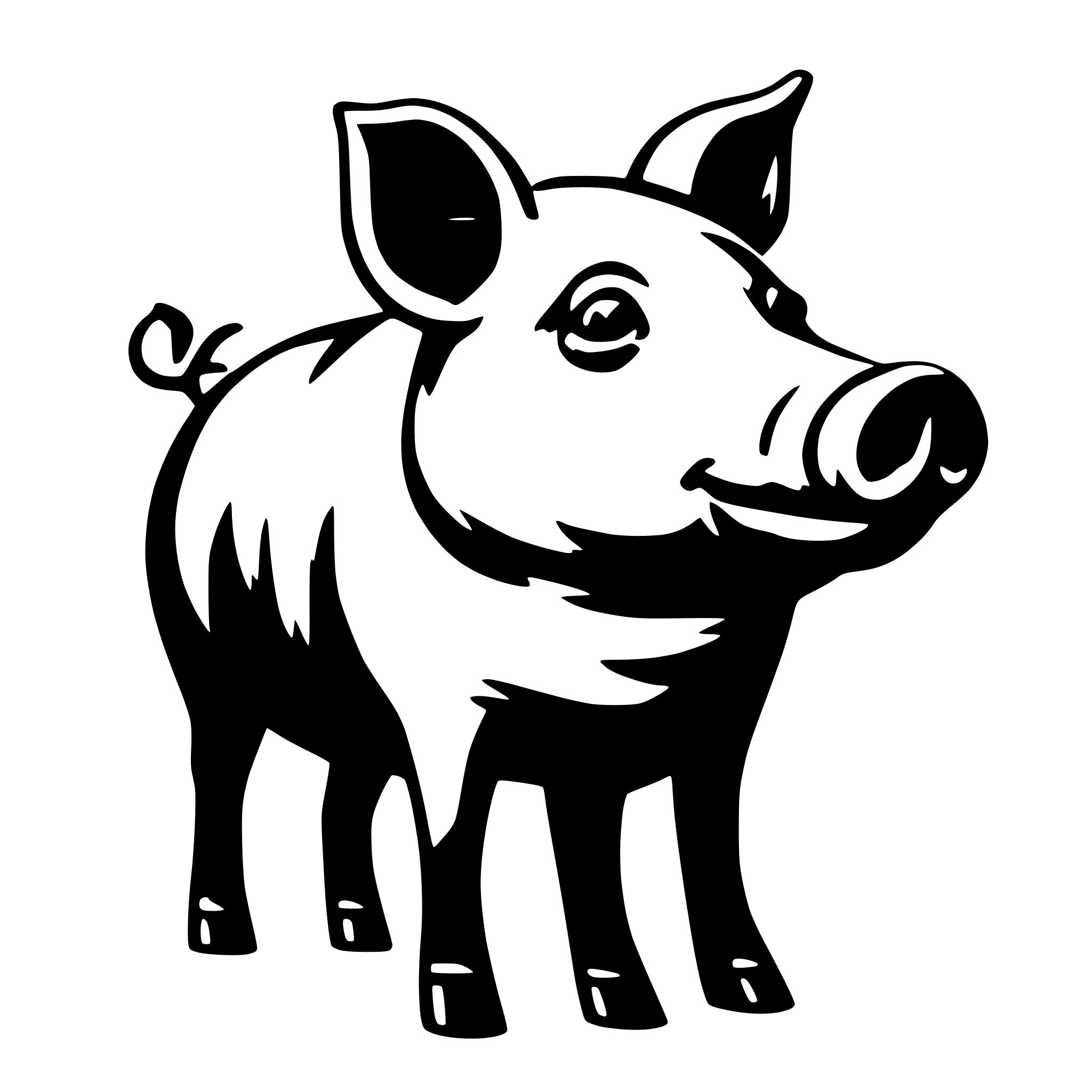 AI-generated SVG of a pig