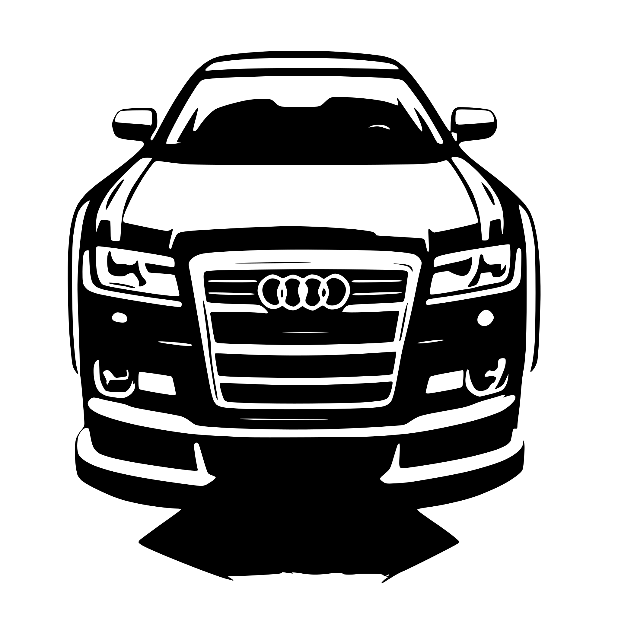 AI-generated SVG of 'audi s8 1996¨ front view'