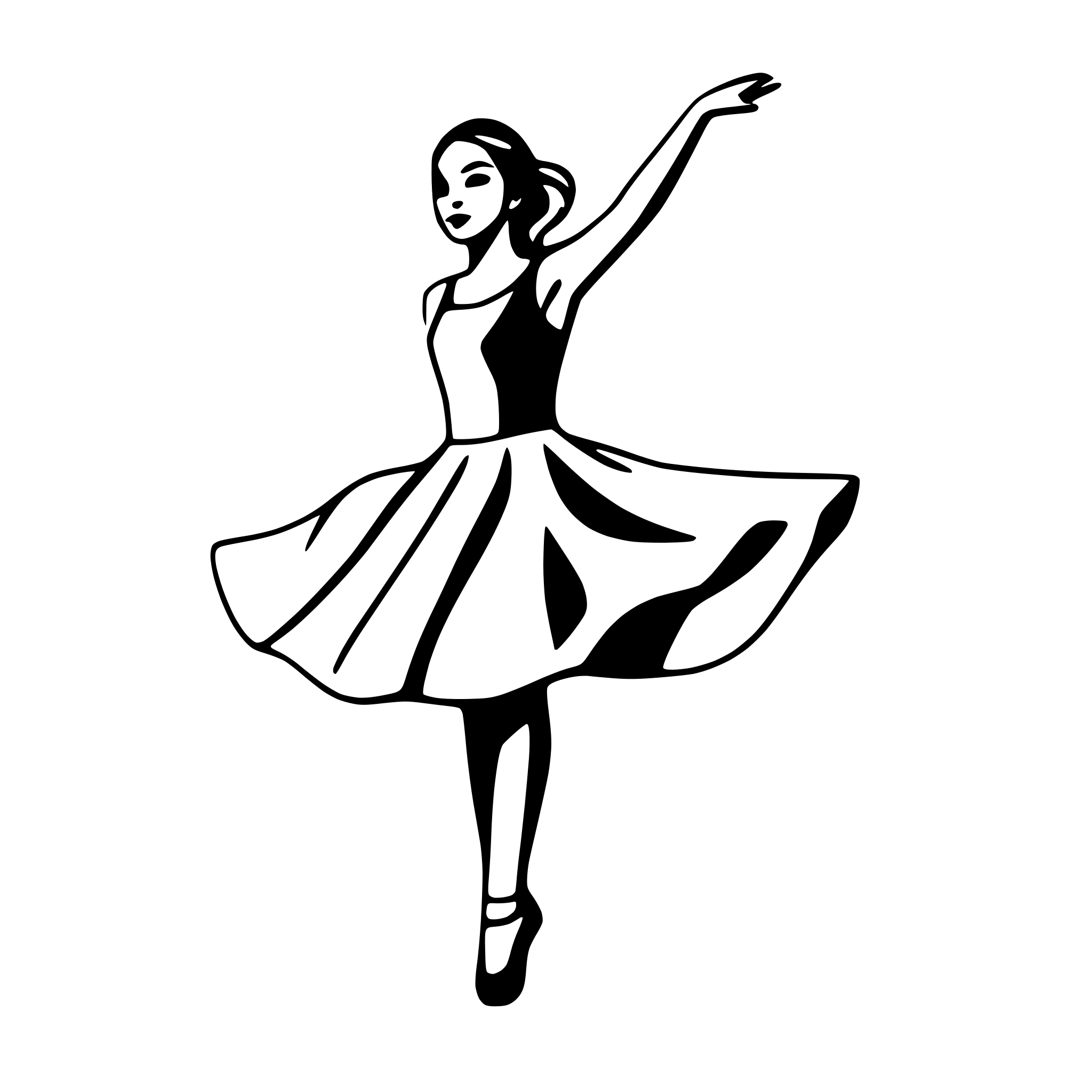AI-generated SVG of a dancer twirling gracefully