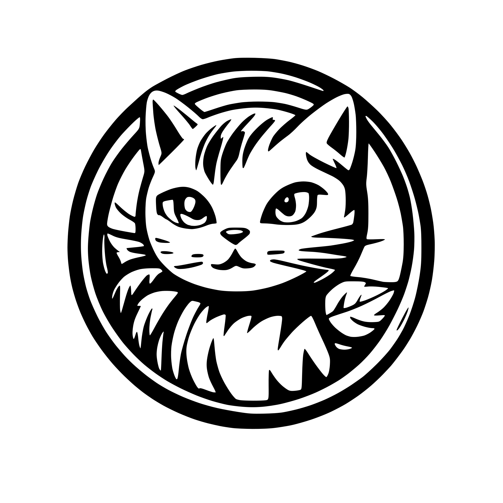 AI-generated SVG of a guilty cat 5 colors
