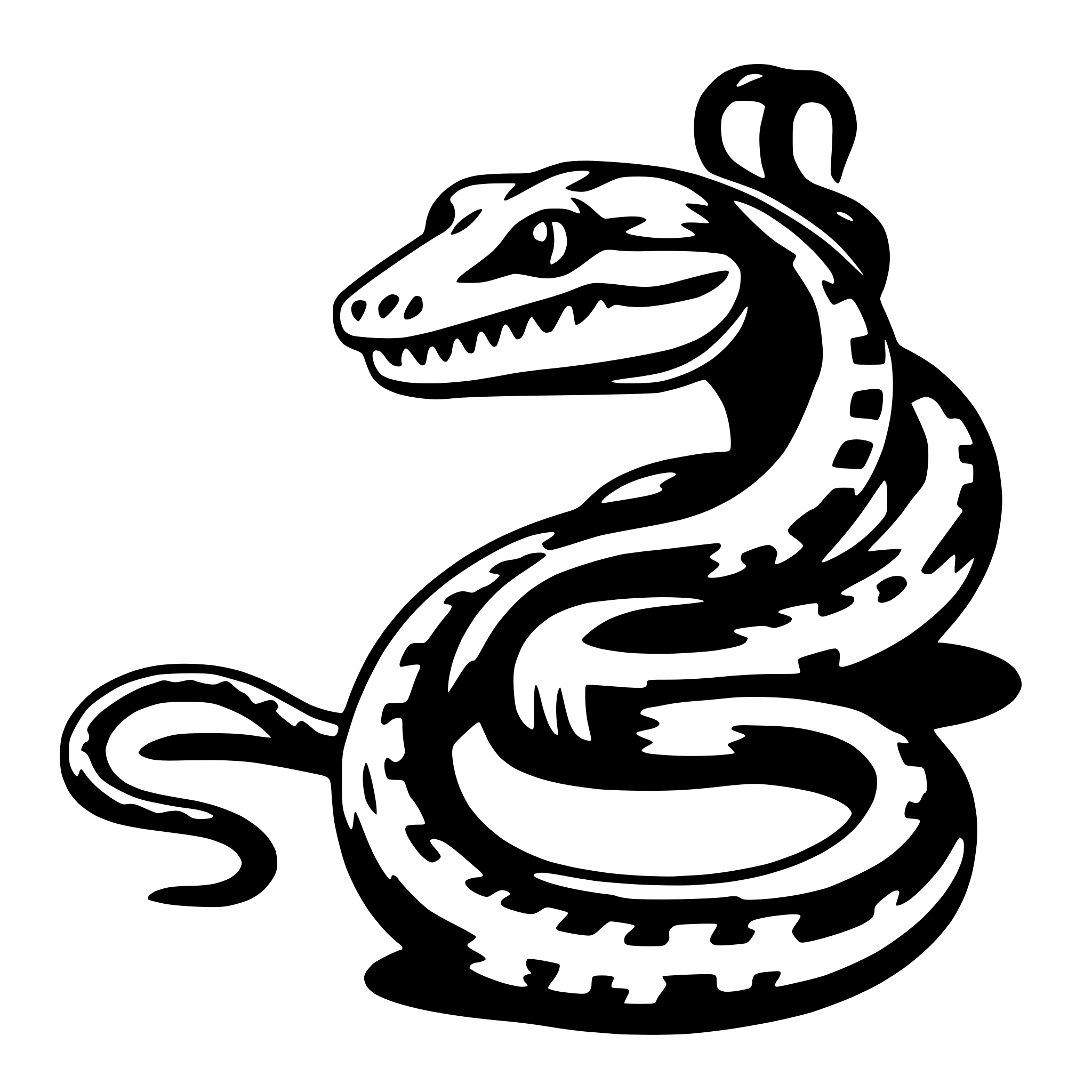 AI-generated SVG of 'snake'