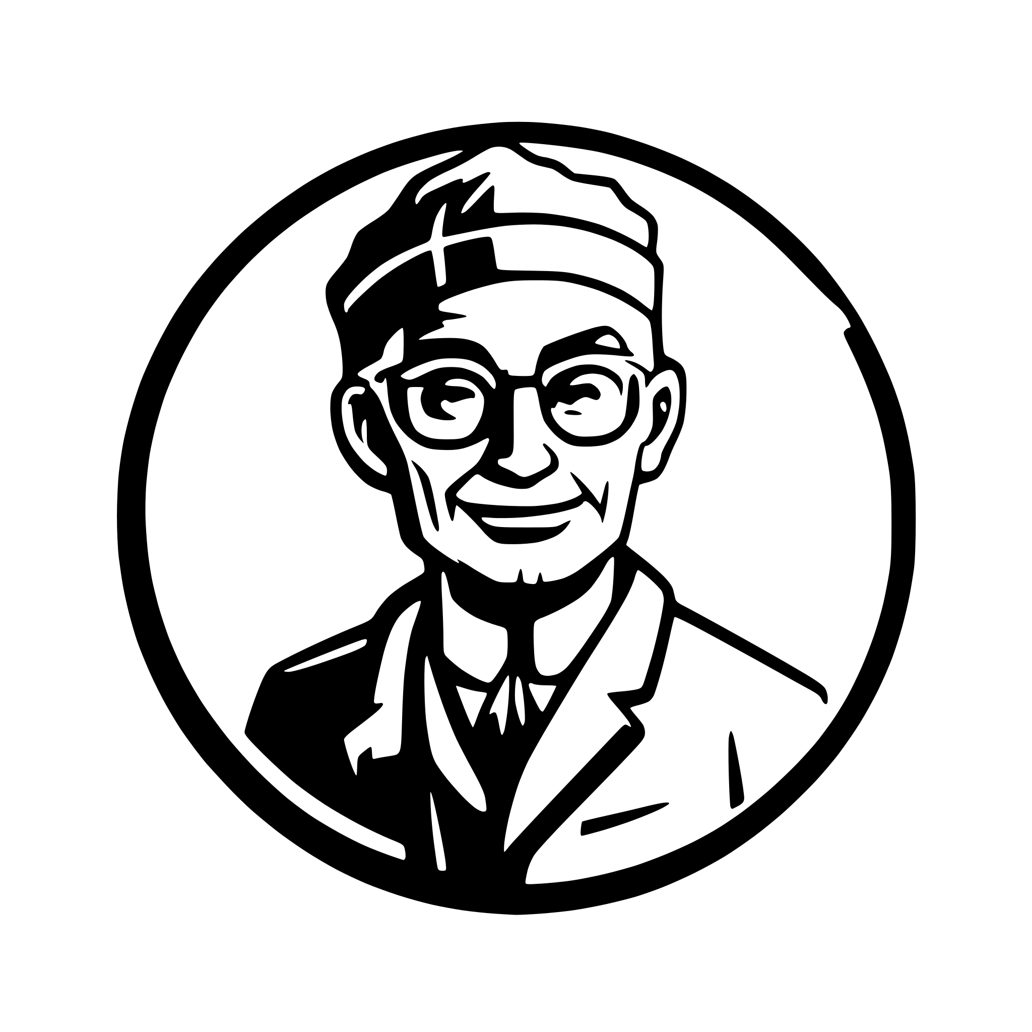 AI-generated SVG of a old doctor