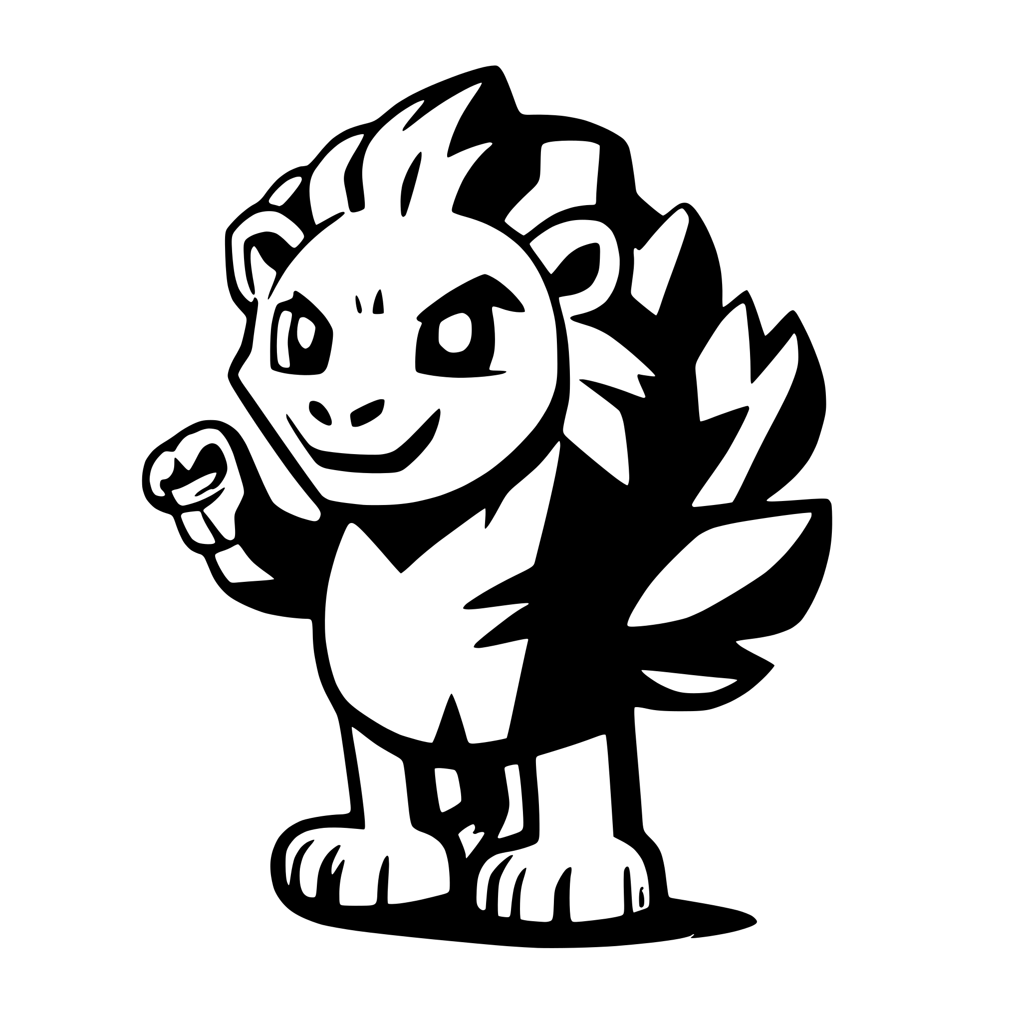 AI-generated SVG of 'lion in fire'