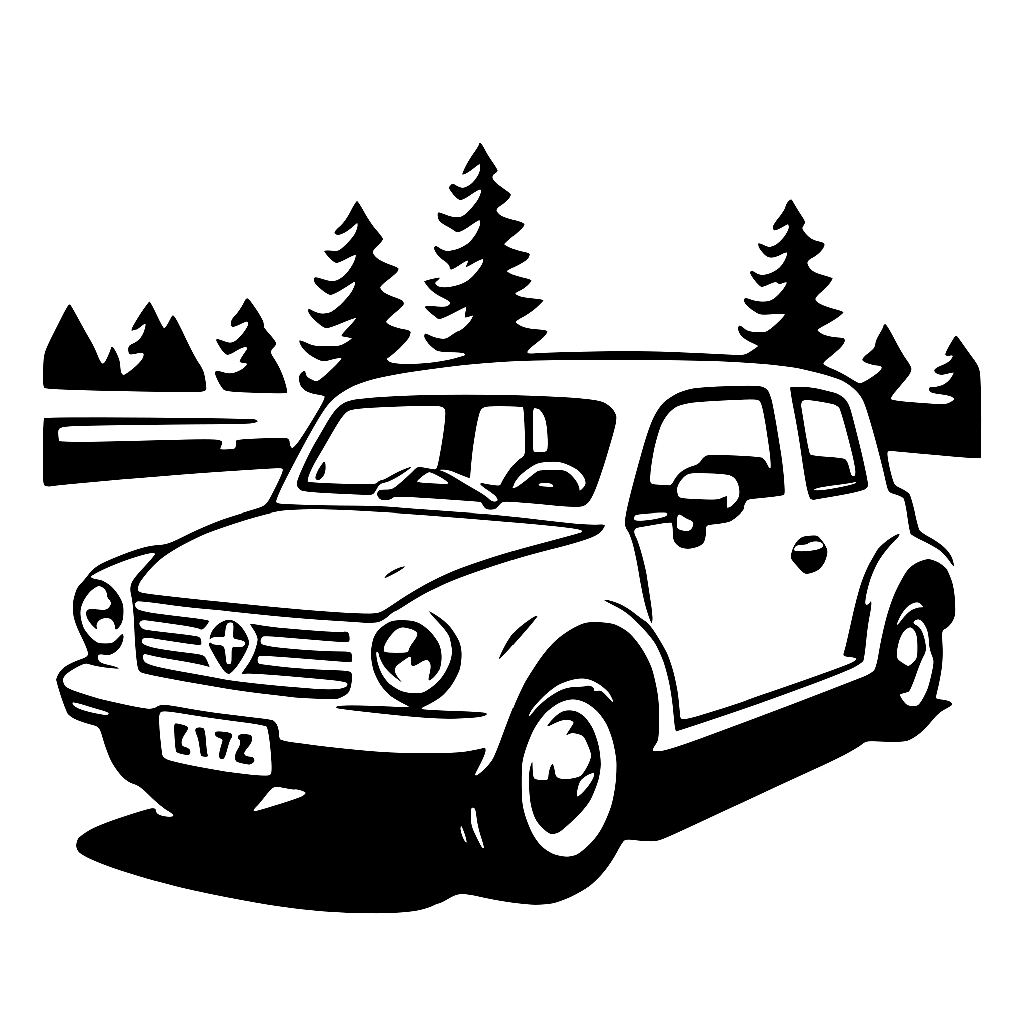 AI-generated SVG of a compact car