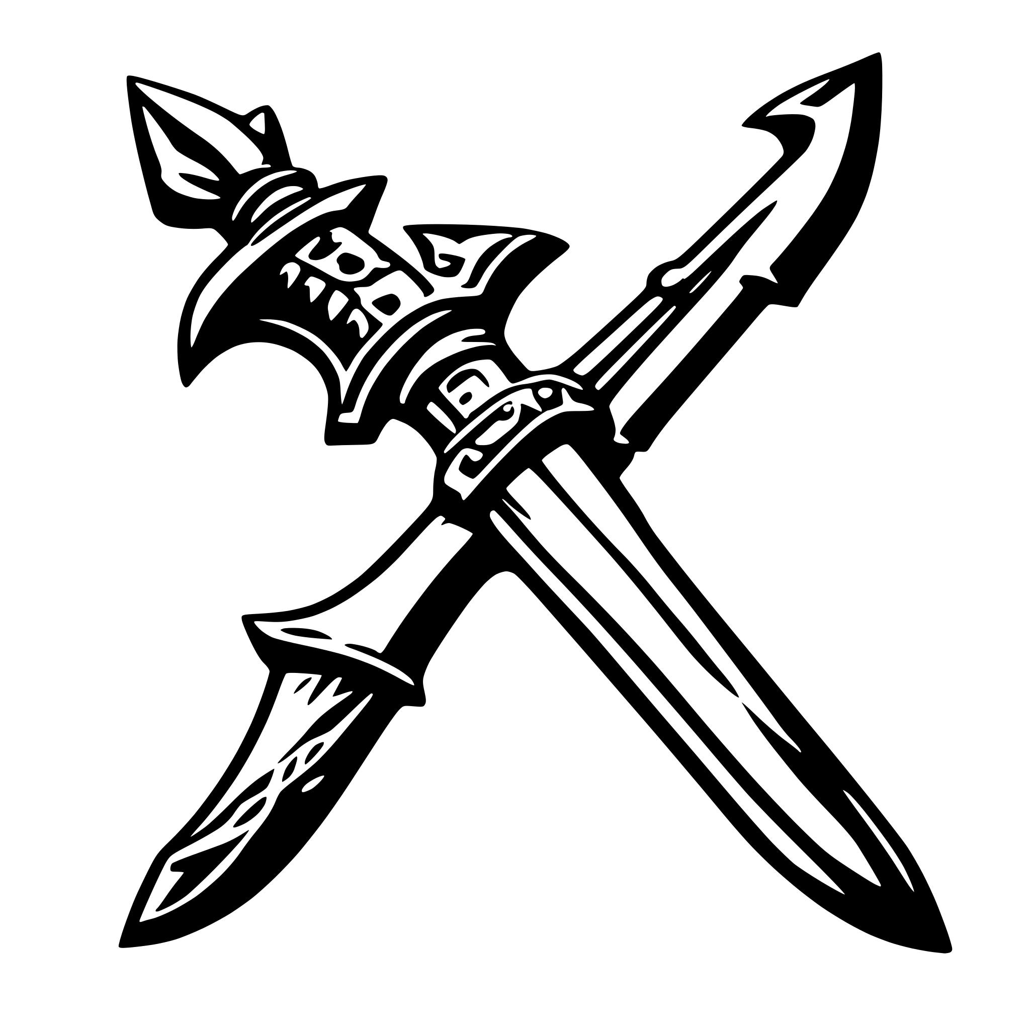 AI-generated SVG of 'weapons Warhammer'