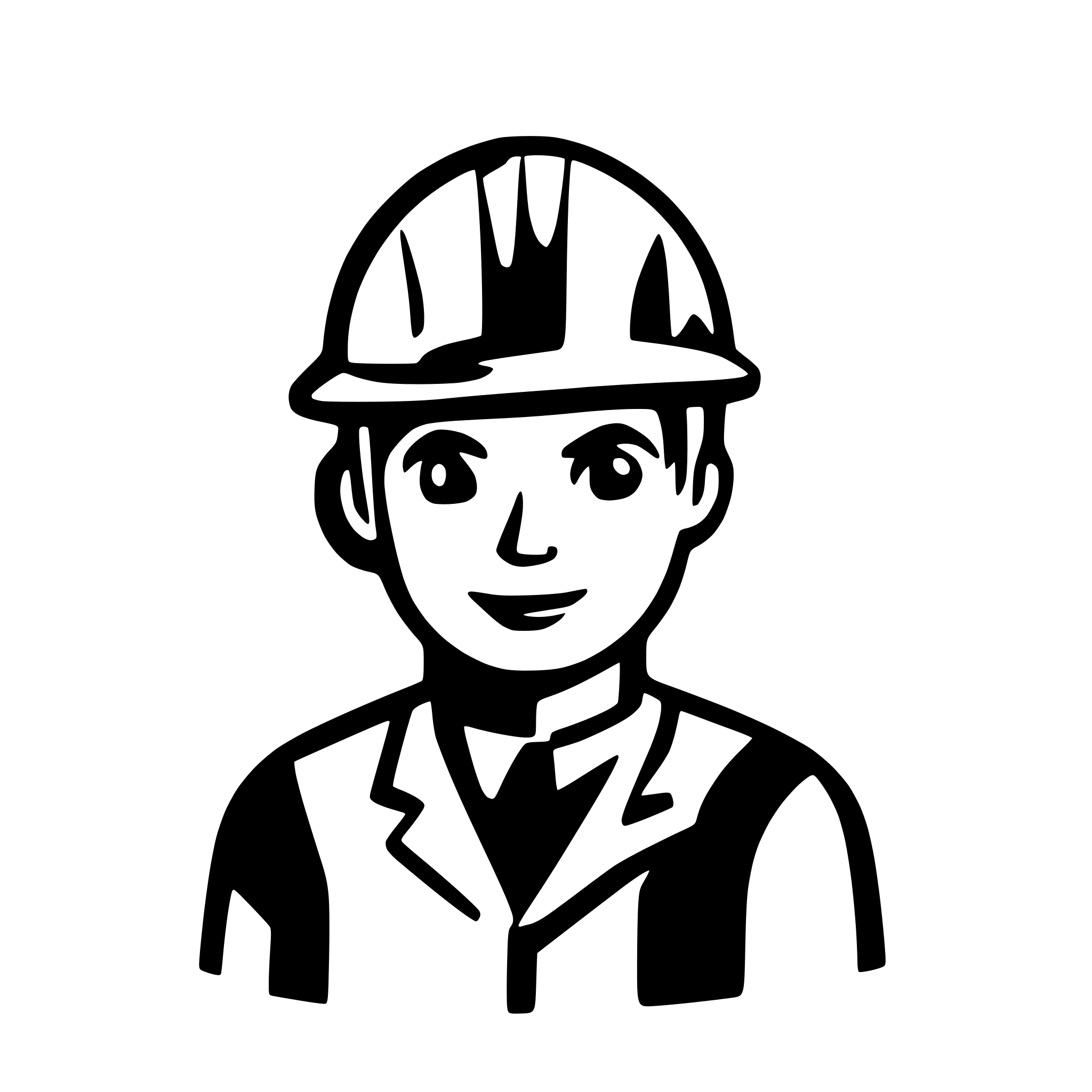 AI-generated SVG of a subcontractor man with helmet