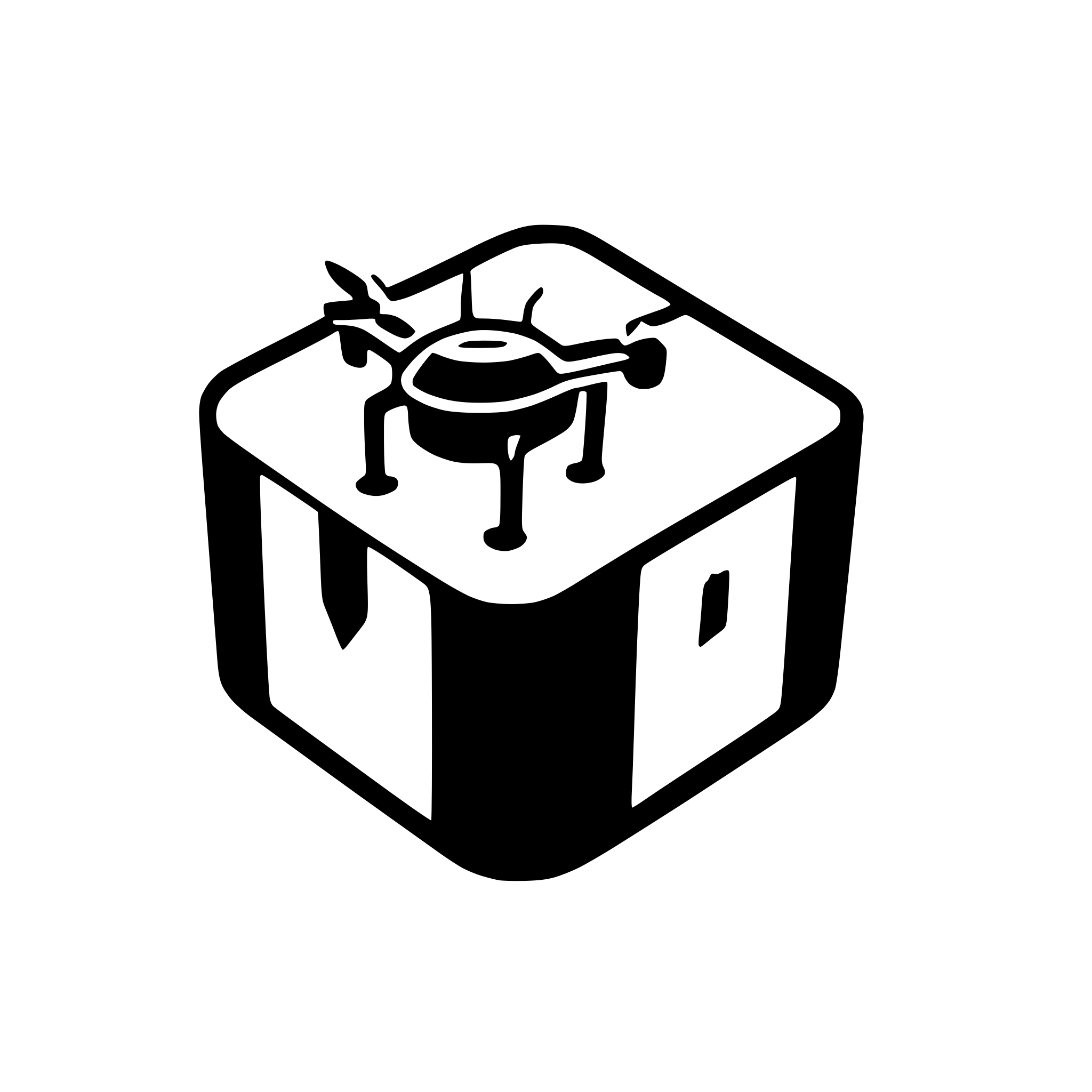 AI-generated SVG of a drone coming out of a box