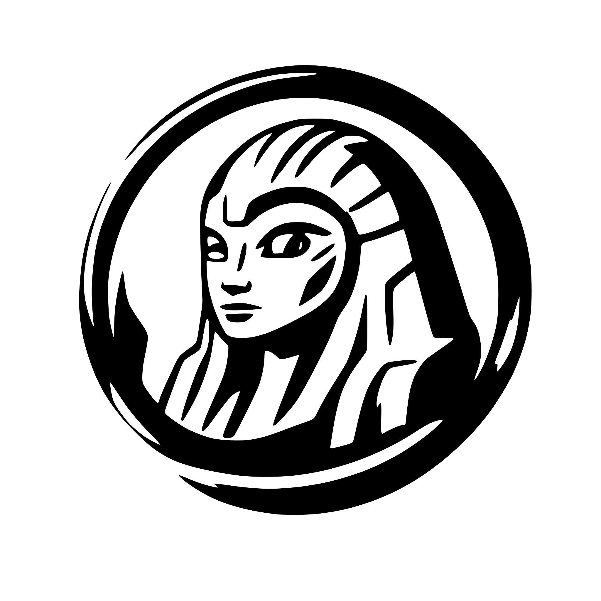 AI-generated SVG of a an abstract logo of sphinx
