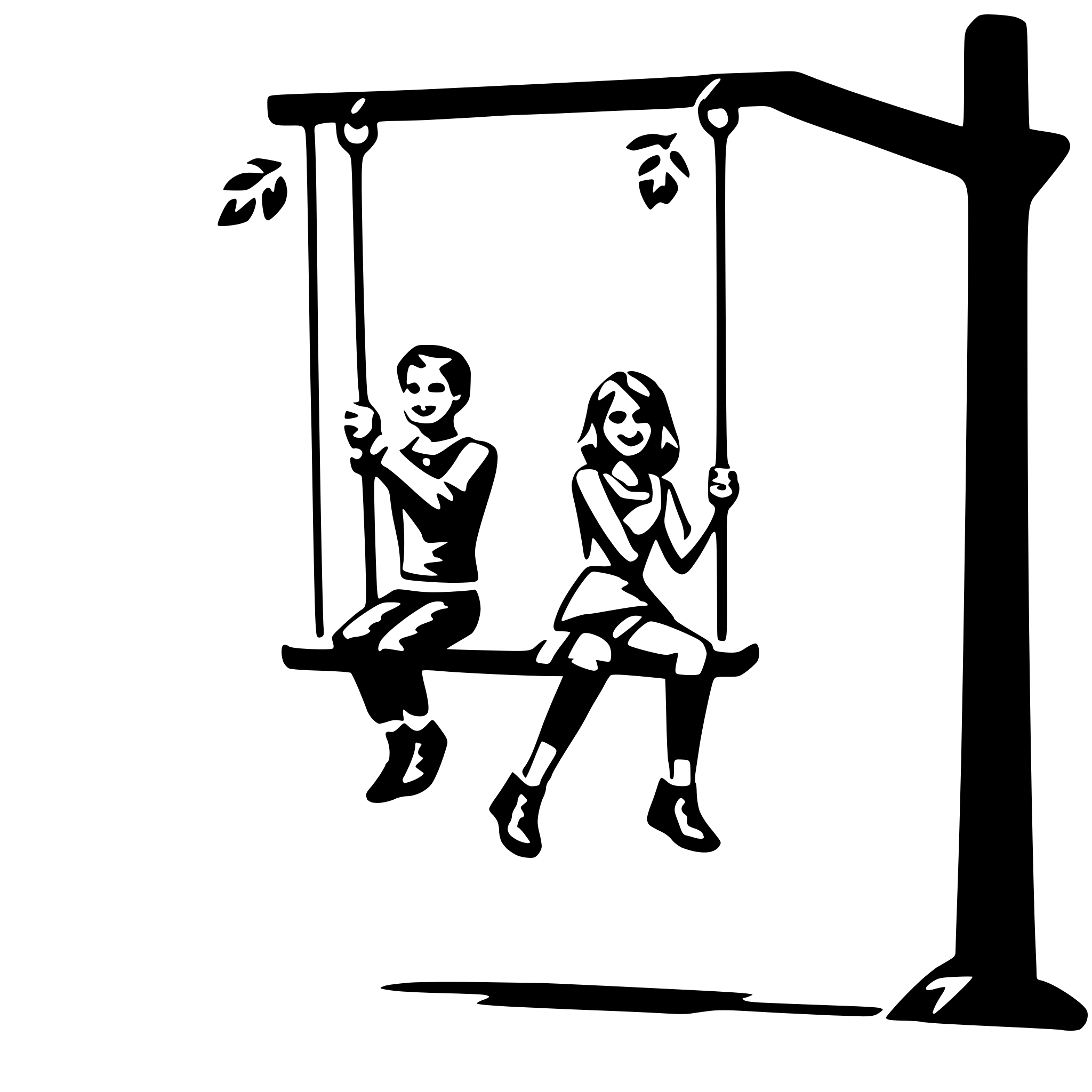 AI-generated SVG of a couples on swings