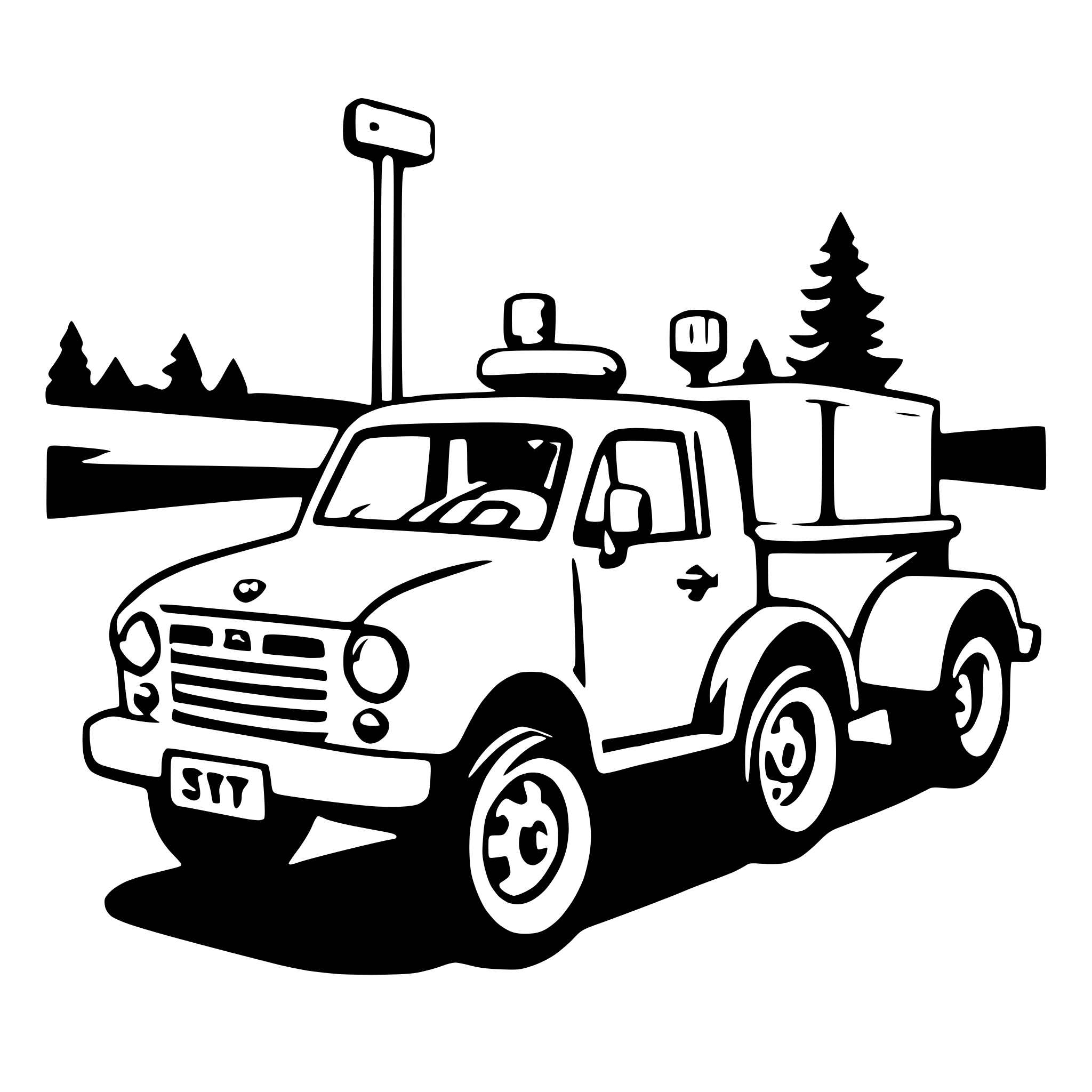 AI-generated SVG of a tow truck