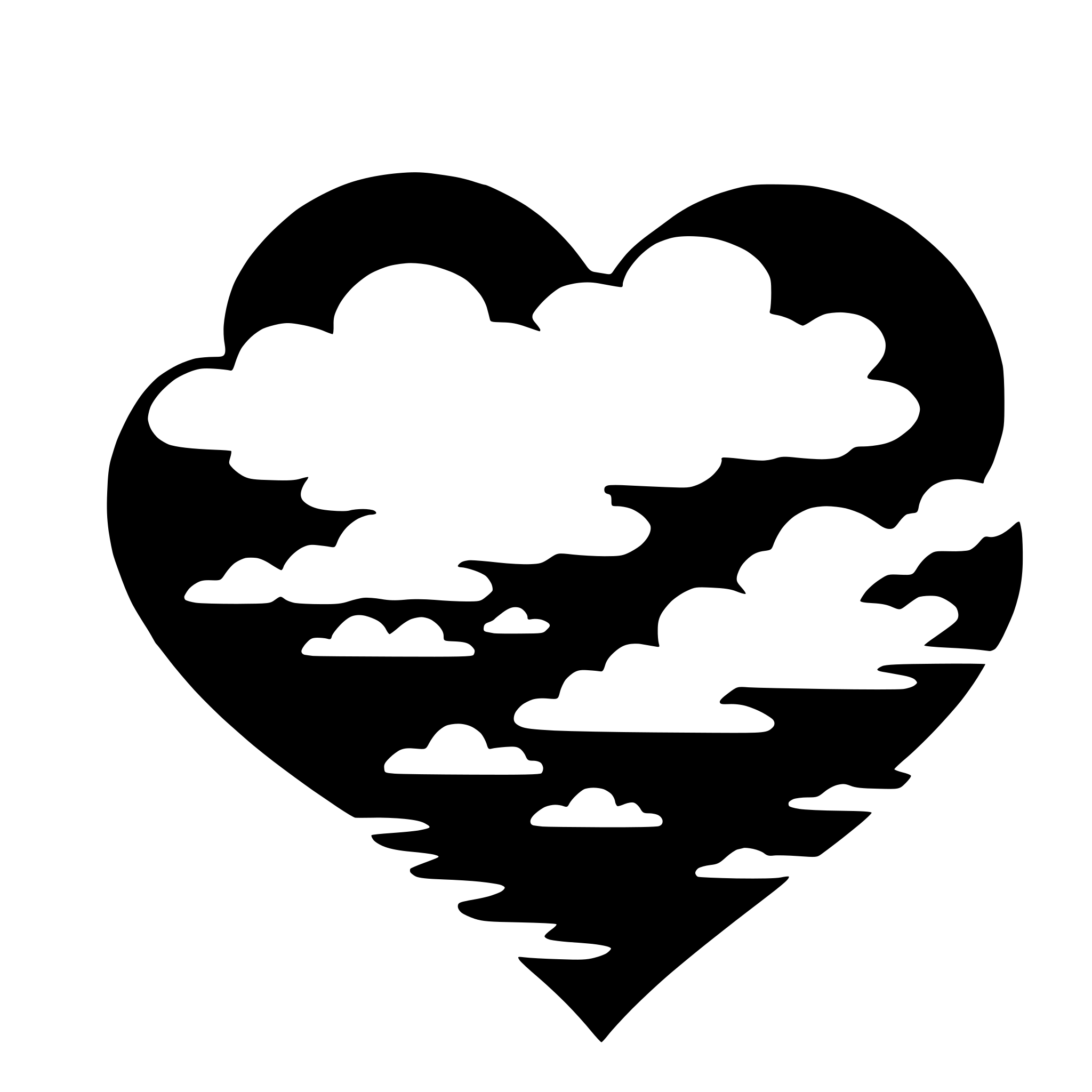 AI-generated SVG of a heart-shaped clouds