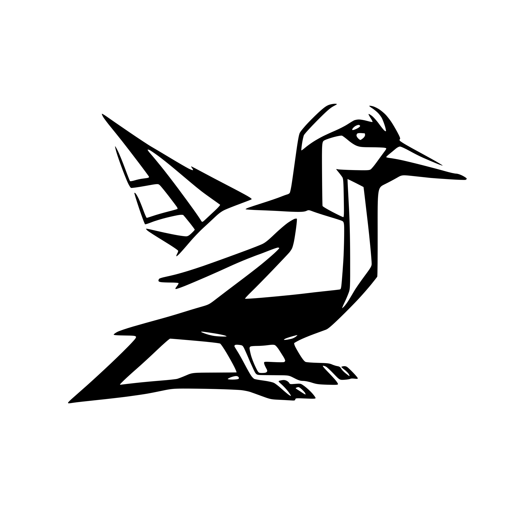 AI-generated SVG of 'origami bird'