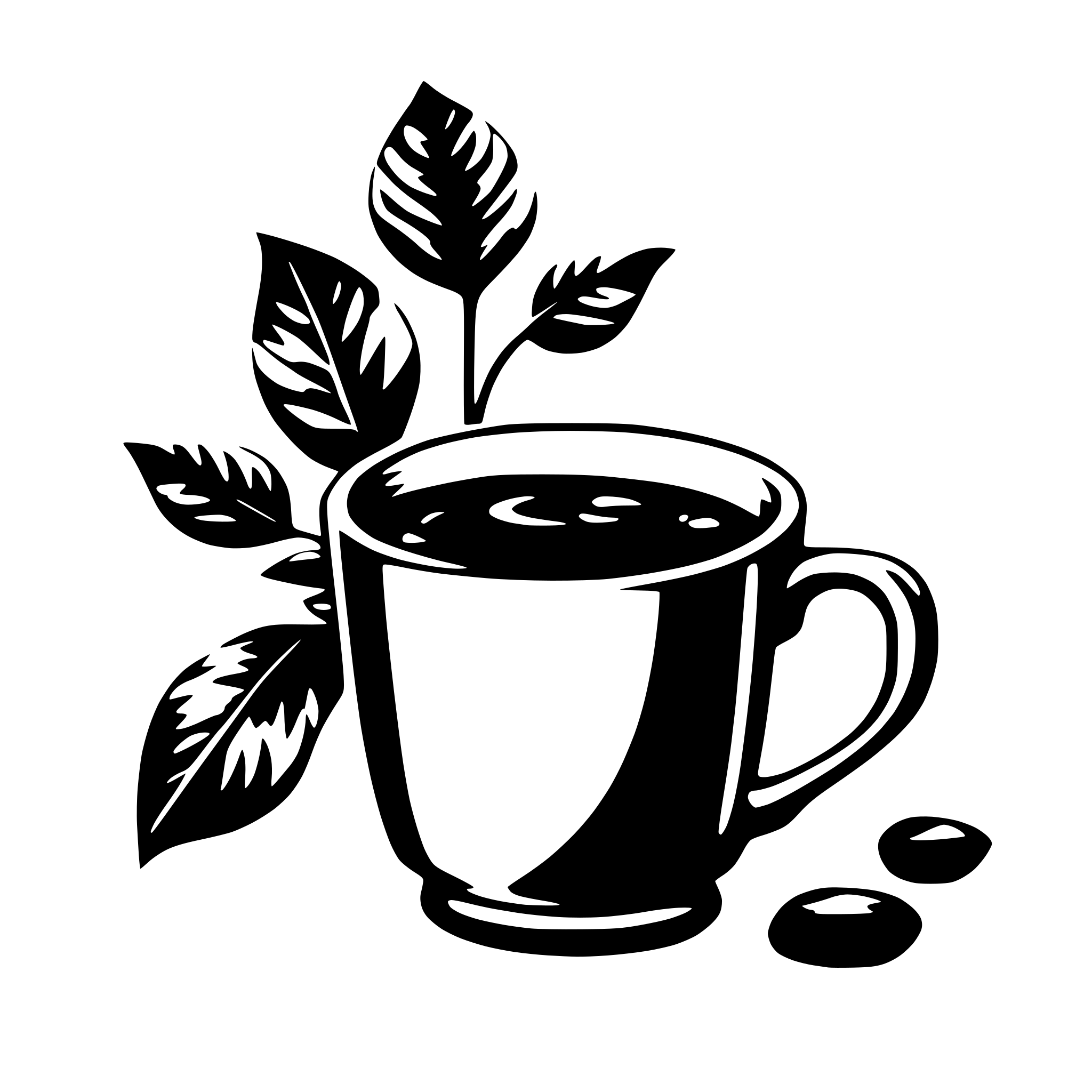 AI-generated SVG of a Kaffetasse Schraubenschlüssel