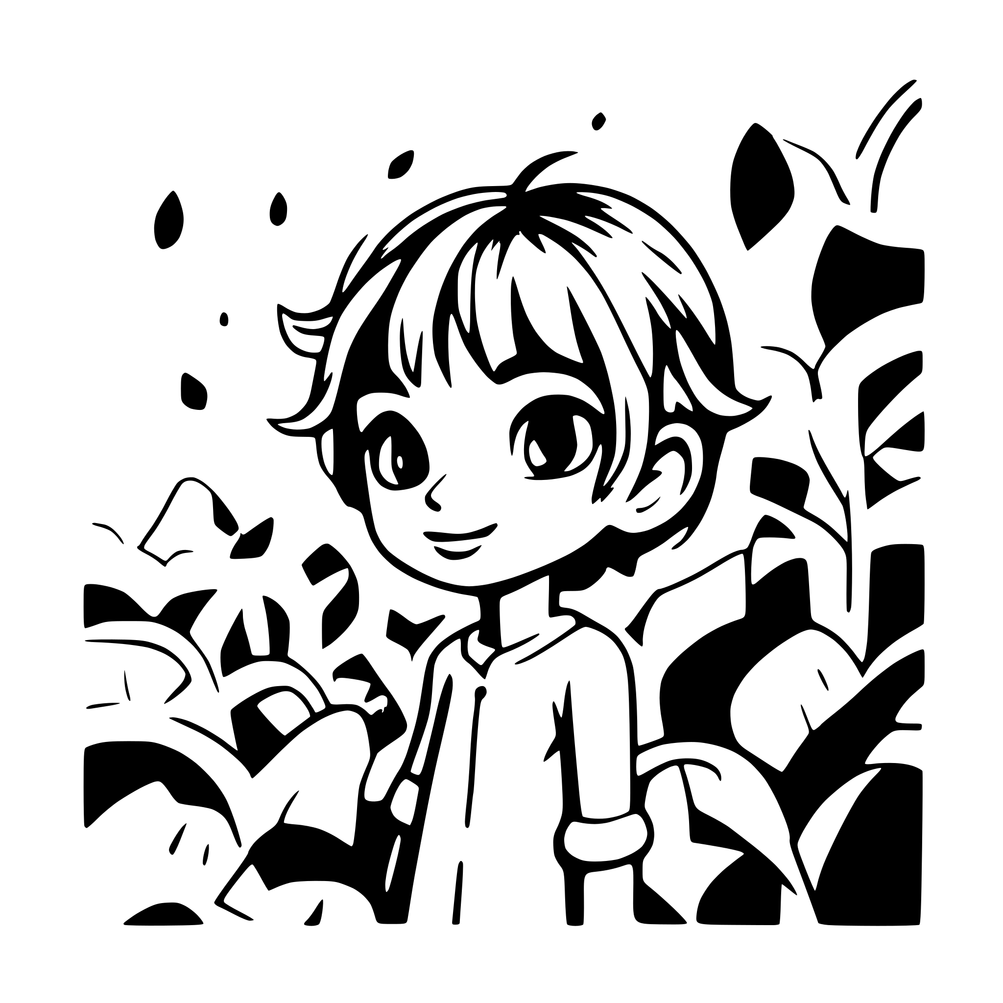 AI-generated SVG of 'a boy'