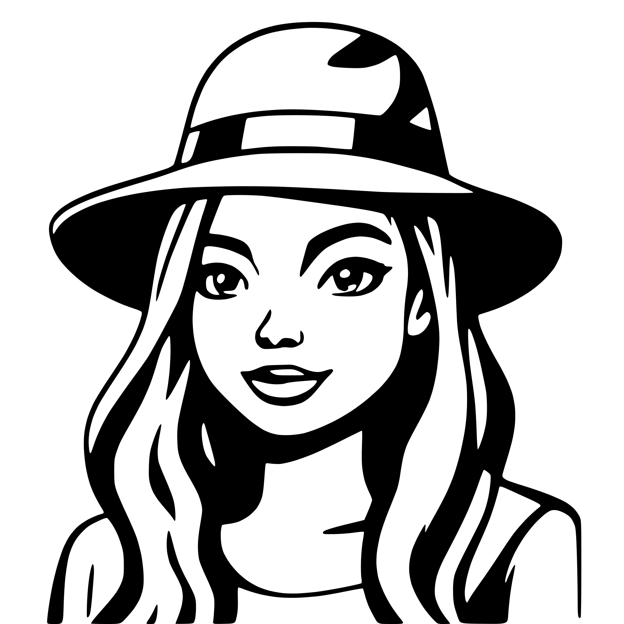 AI-generated SVG of 'Young girl with hat'
