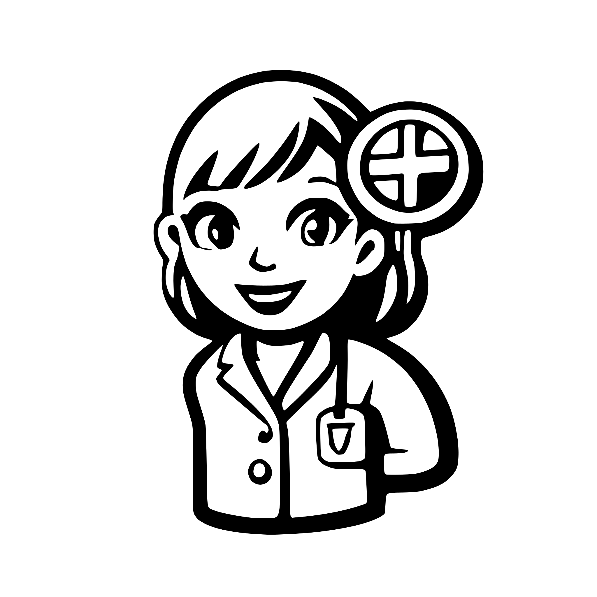 AI-generated SVG of a medical clinic icon